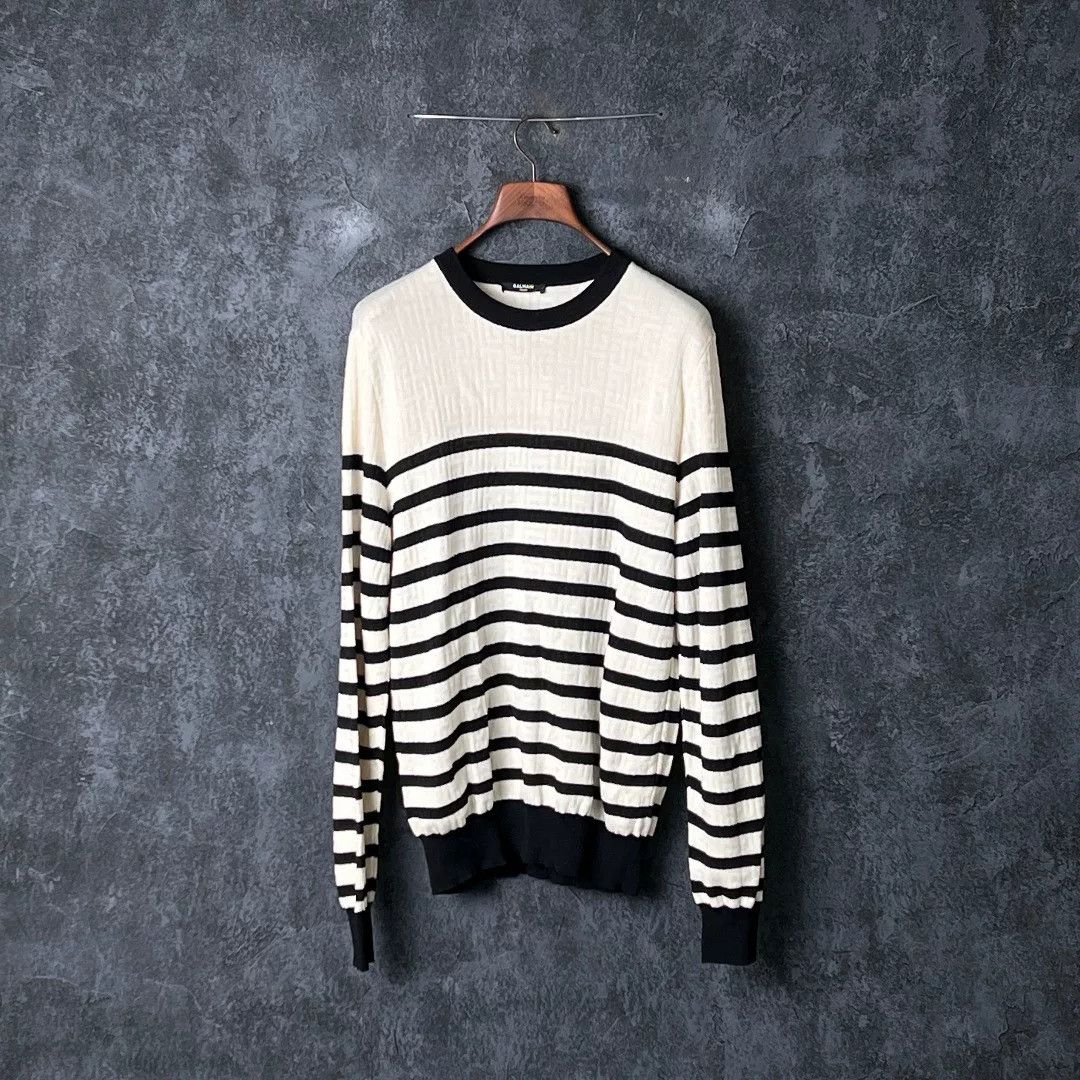 Balmain Balmain Striped Sweater m Men Size US M / EU 48-50 / 2 - 1 Thumbnail