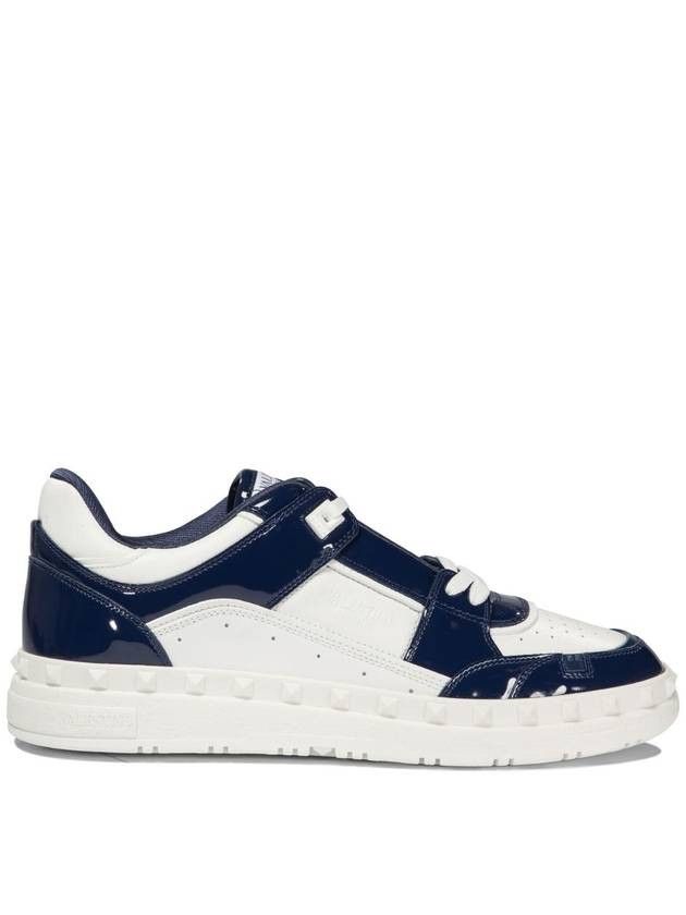 Valentino o1s22i1n1224 Patent Leather Low-Top Sneakers in White Blue Size US 13 / EU 46 - 1 Thumbnail