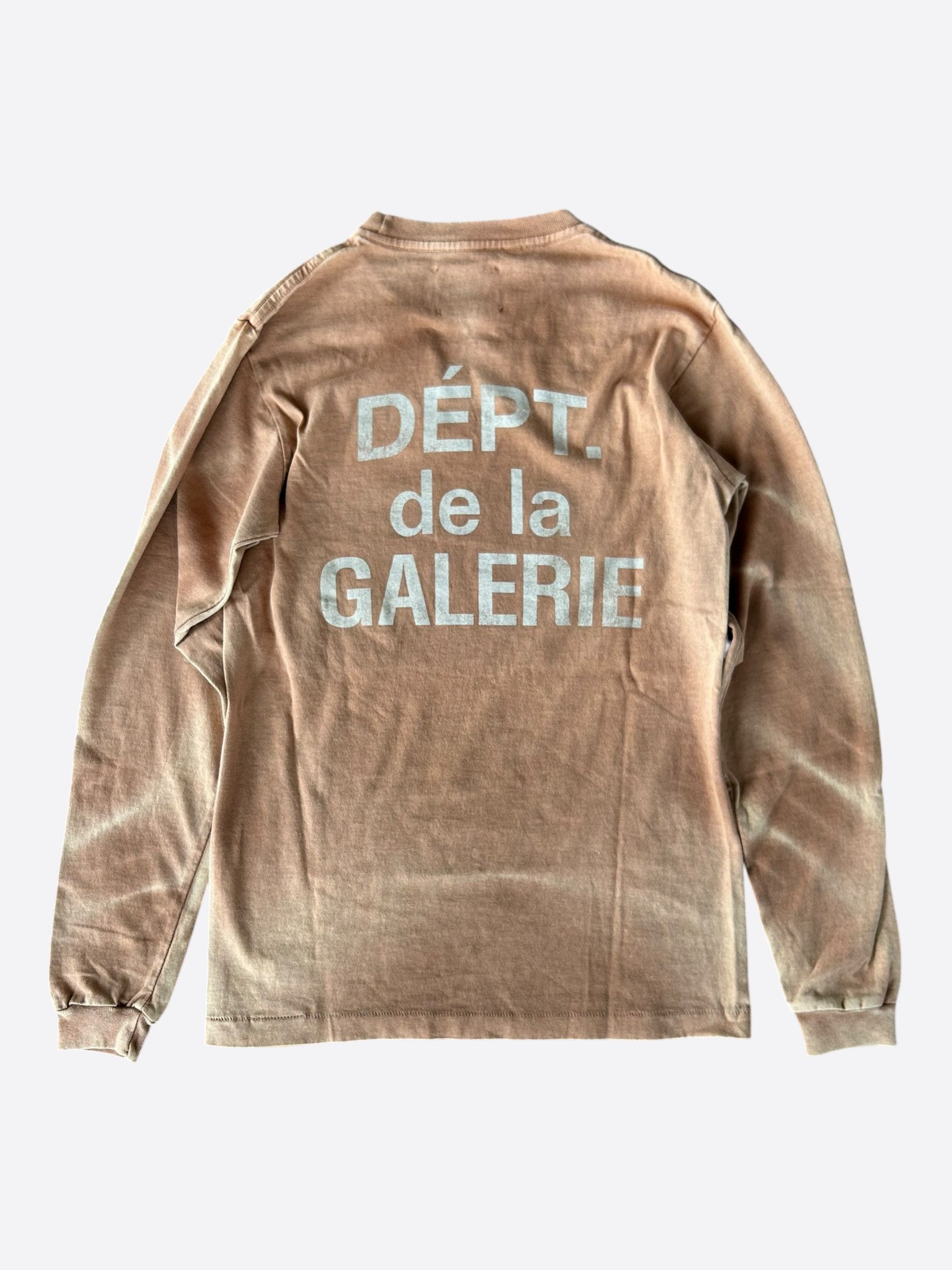 Gallery Dept. Gallery Dept Faded Brown & White Logo Longsleeve T-Shirt Size US XS / EU 42 / 0 - 2 Thumbnail