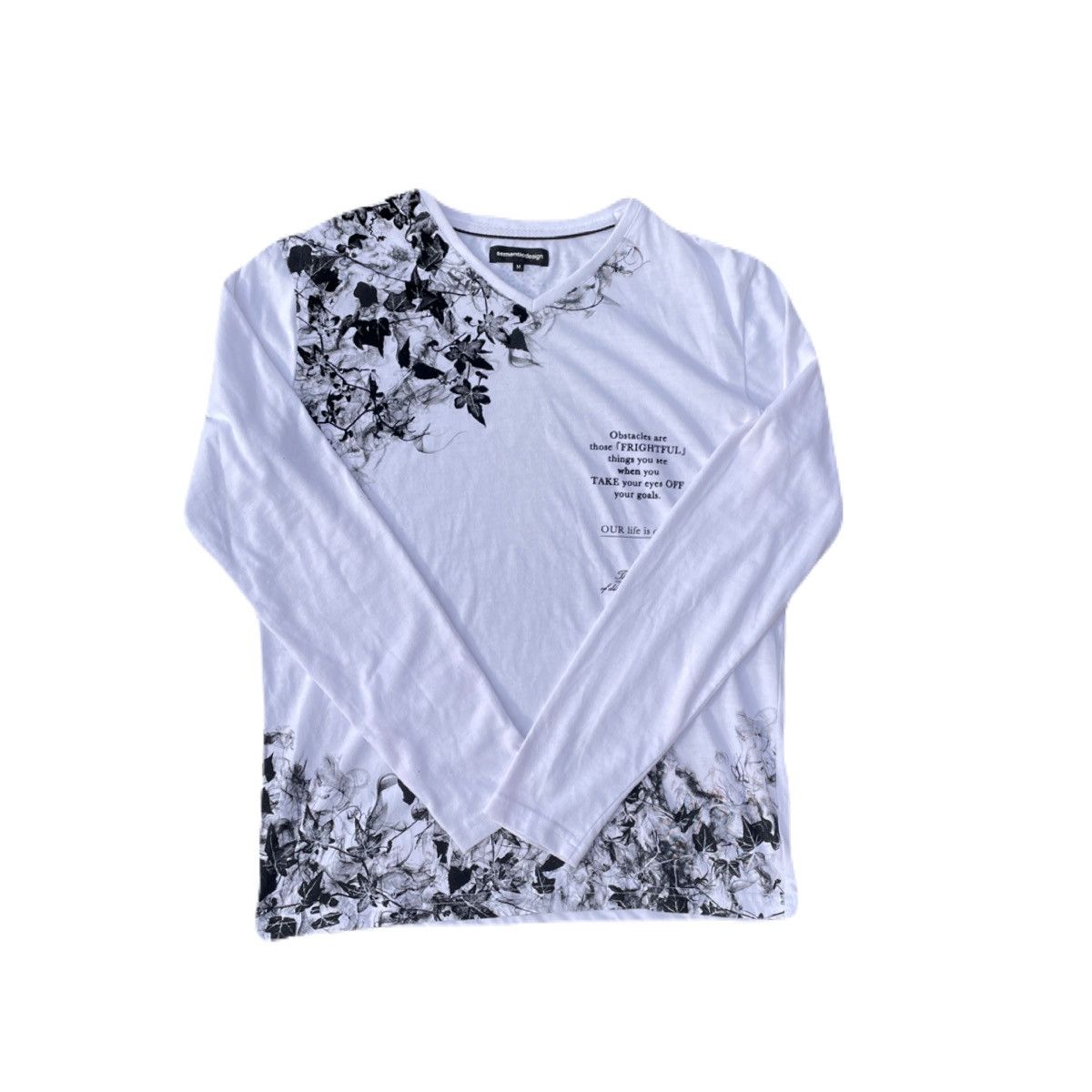 If Six Was Nine 2000s Japanese archive Vkei Poem V-neck Long Sleeve Tee Size US S / EU 44-46 / 1 - 2 Thumbnail