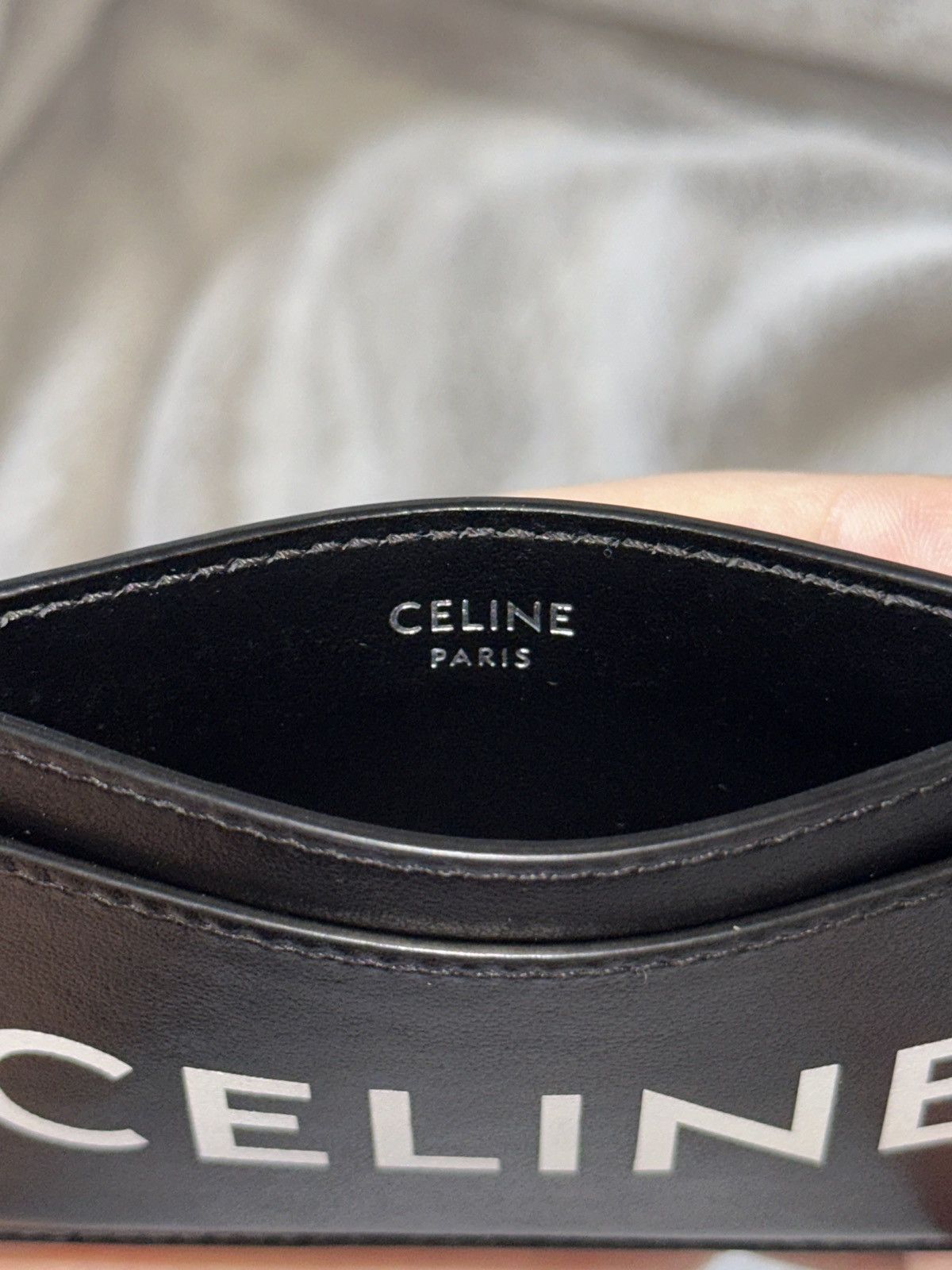 Celine Celine Black Leather Logo Cardholder Size ONE SIZE - 3 Thumbnail