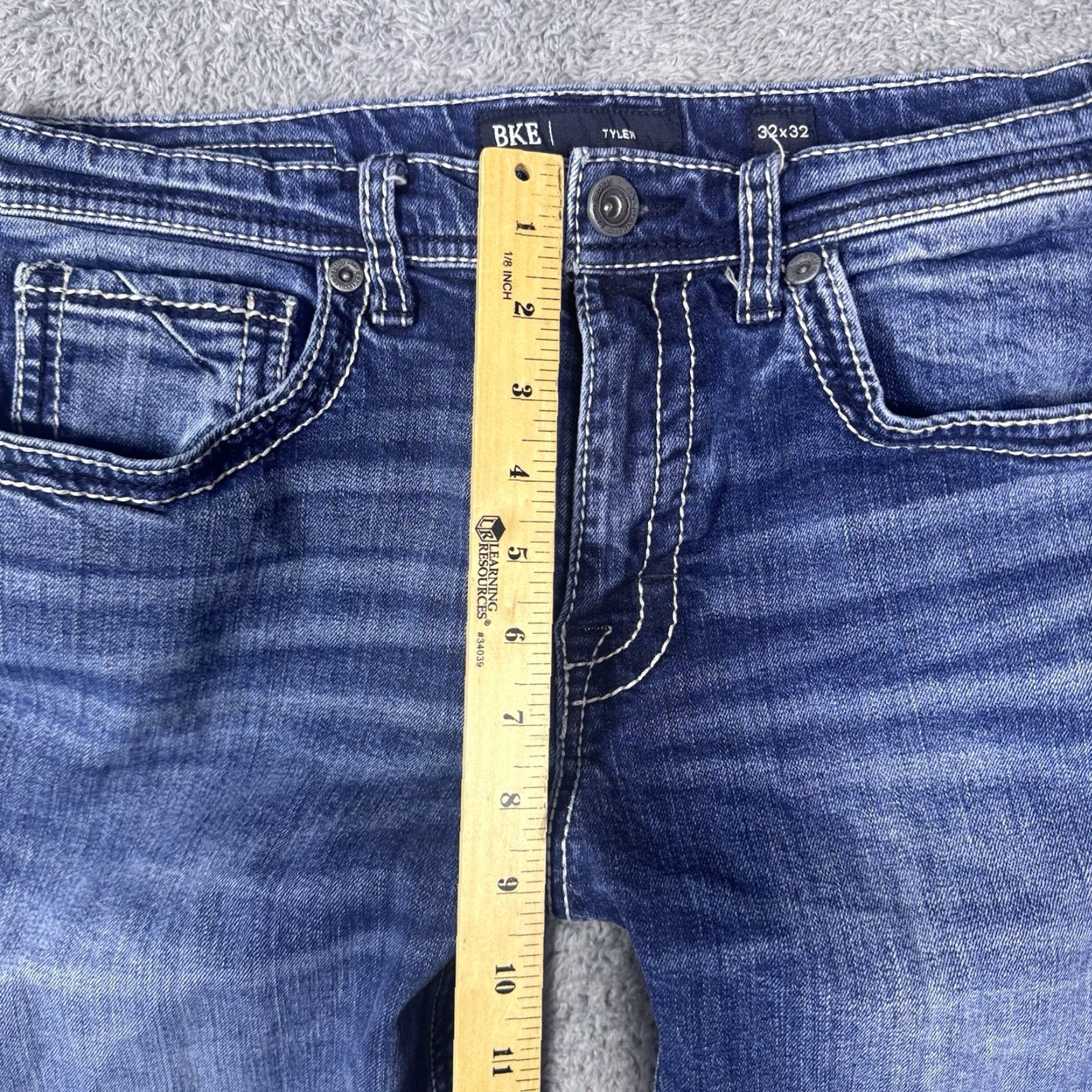 Vintage BKE Tyler Jeans Men 32x32 Cotton Bootcut Whisker Vintage Utility Stretch Cowboy Jeans Size US 32 / EU 48 - 7 Thumbnail
