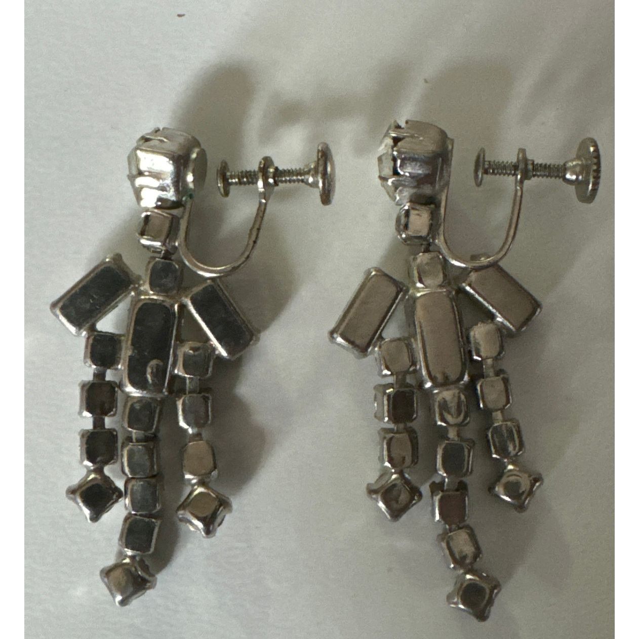 Vintage Vtg Art Deco-Style Rhinestone Chandelier Clip On Earrings Size ONE SIZE - 8 Thumbnail