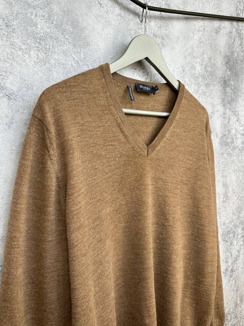 Other Maerz Muenchen V-Neck Sweater Brown Pullover Knit Jumper LS Size US XXL / EU 58 / 5 - 3 Thumbnail