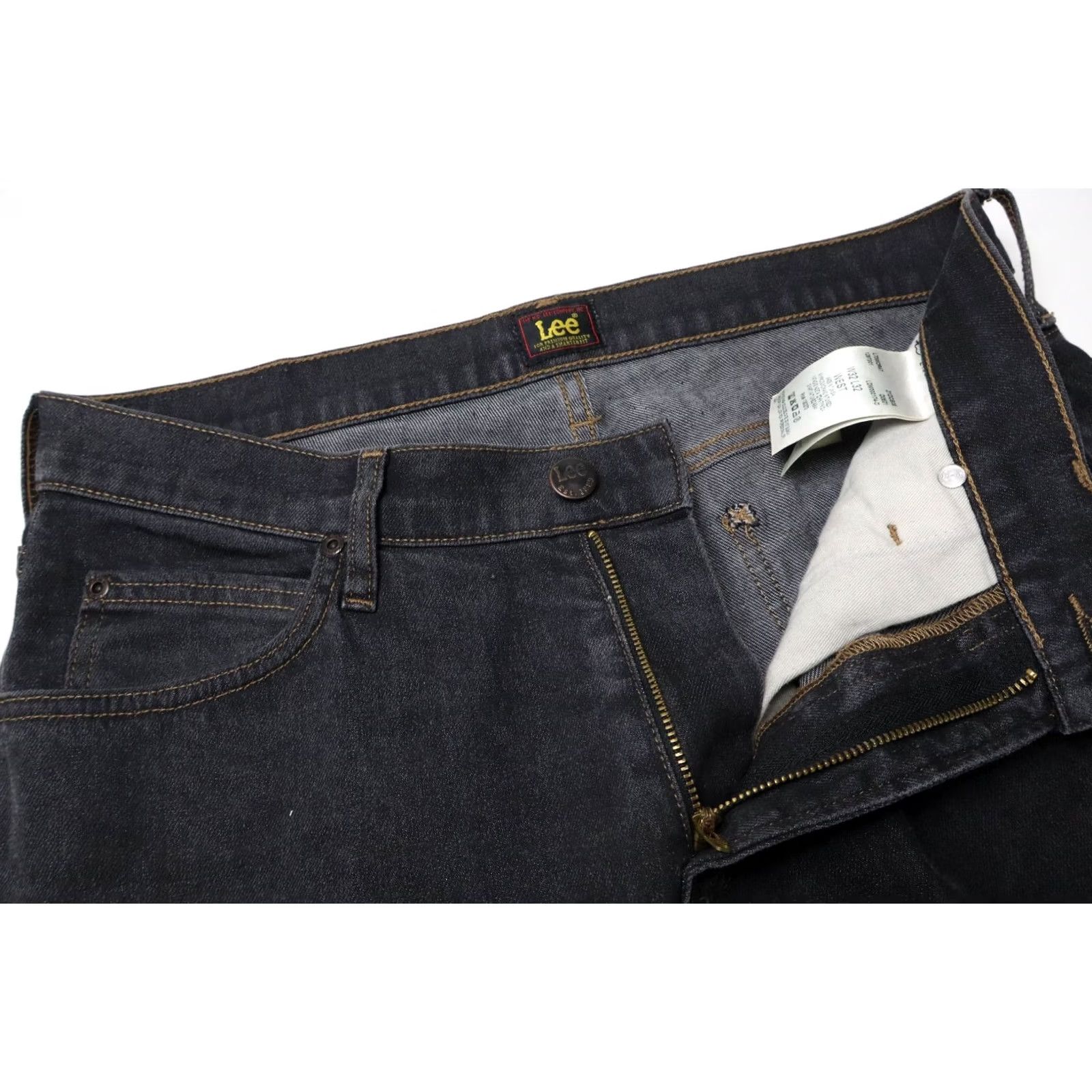 Lee Lee West Jeans Men's W32/L32 Straight Leg Zip Fly Stretch Black Size US 32 / EU 48 - 4 Thumbnail