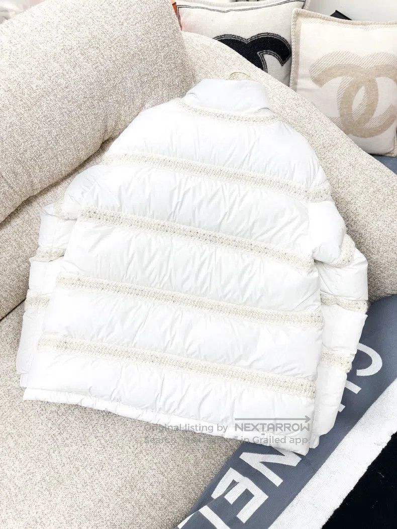 Chanel Chanel 24N Snow White White laced Down Jacket Size XXS / US 00 / IT 34 - 3 Thumbnail