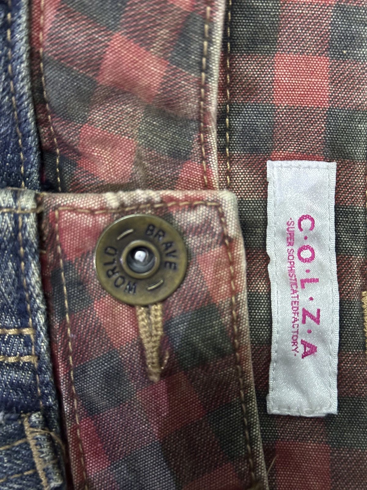 Japanese Brand 💥Double Waist 💥 Denim Brave World Mudwash Crazy Design 💥 Size US 30 / EU 46 - 9 Thumbnail