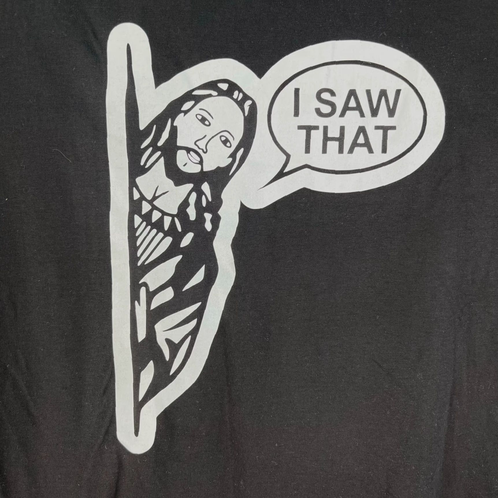 Vintage I saw That Jesus T Shirt Adult Size L Black White Graphic Religious Tee Size US L / EU 52-54 / 3 - 2 Thumbnail