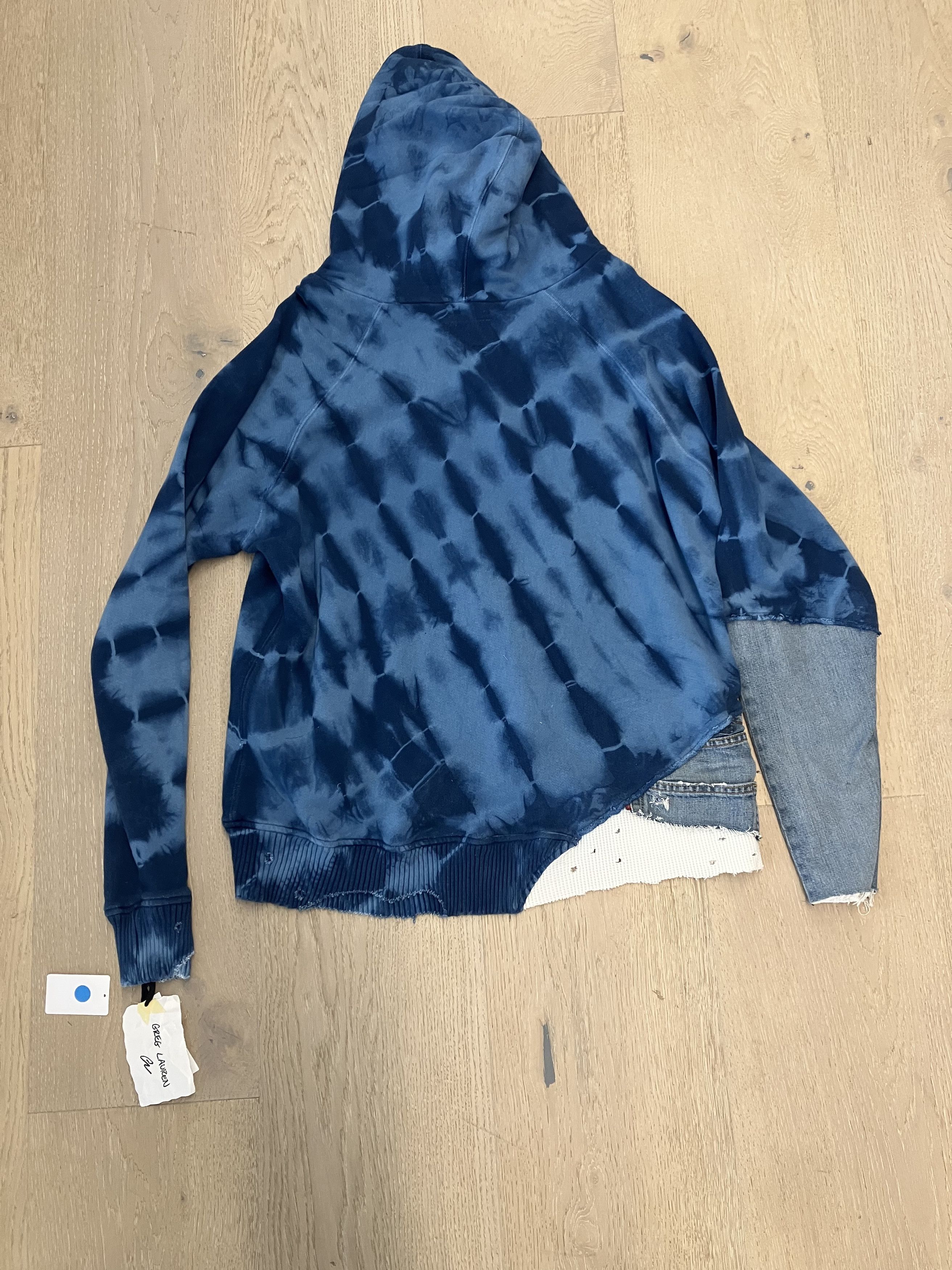 Greg Lauren $3050 NWT Greg Lauren Starburst Fragment Hoodie Indigo XL Size US XL / EU 56 / 4 - 5 Thumbnail