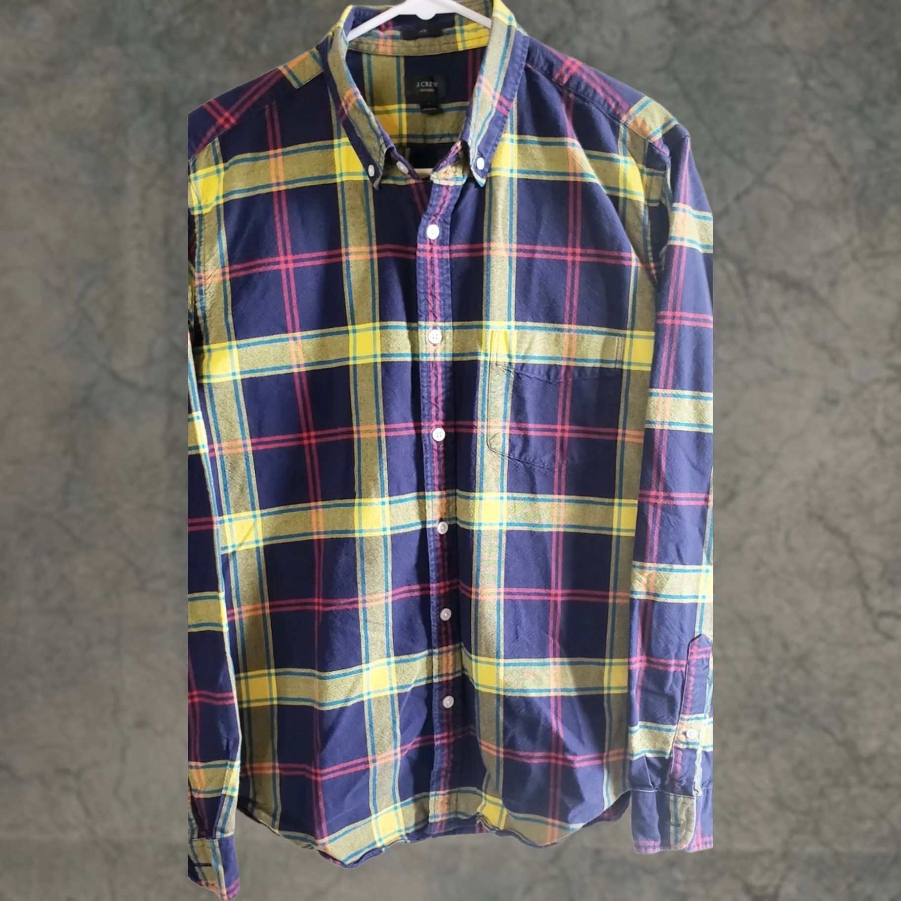 J.Crew J. Crew Oxford Shirt Slim Fit Button-Down Plaid Multicolor Long Sleeve Men’s Large Shirt Size US L / EU 52-54 / 3 - 1 Thumbnail