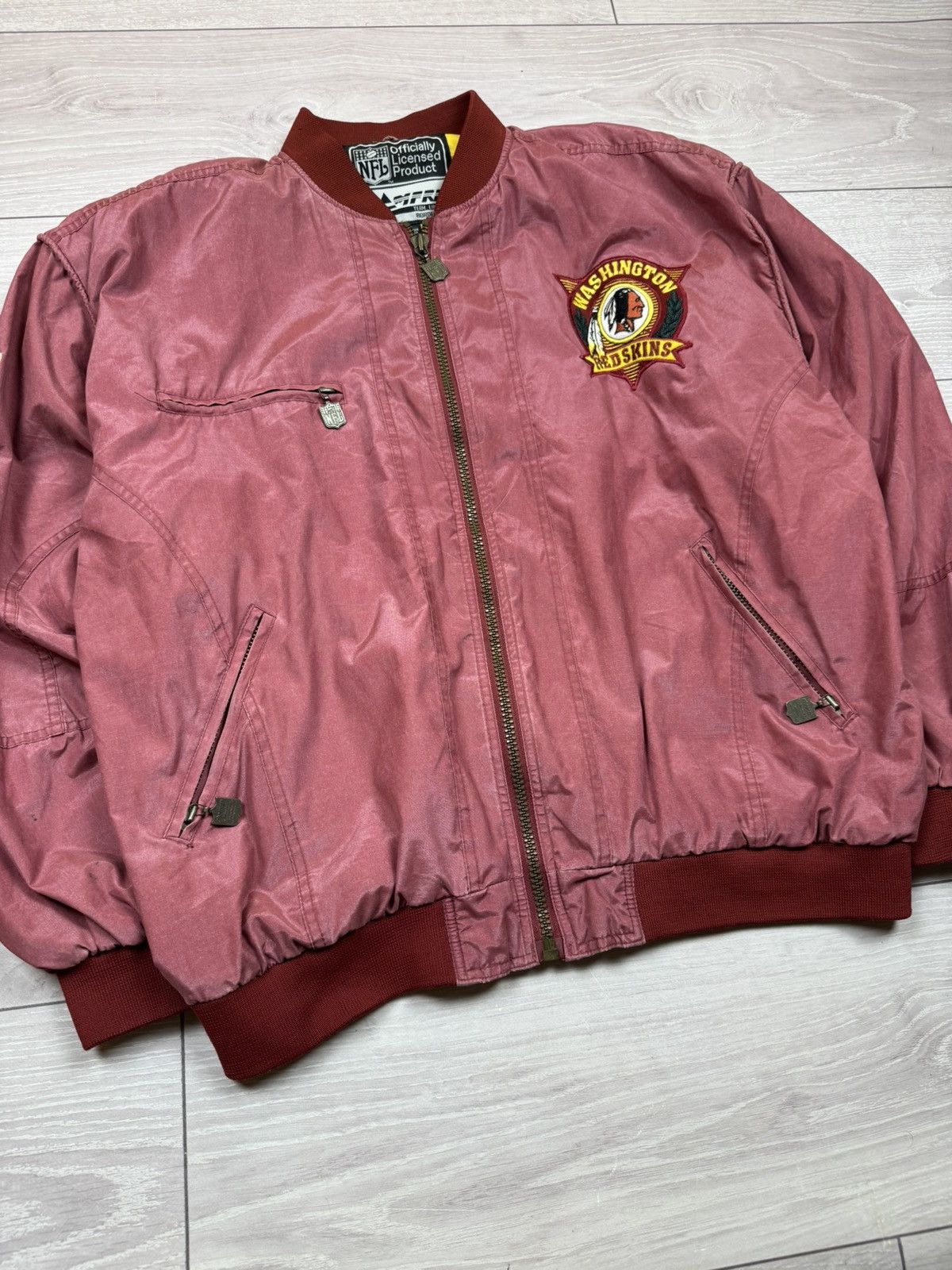 NFL Vintage Red Skins Washington Campri NFL Bomber Jacket Size US XXL / EU 58 / 5 - 6 Thumbnail