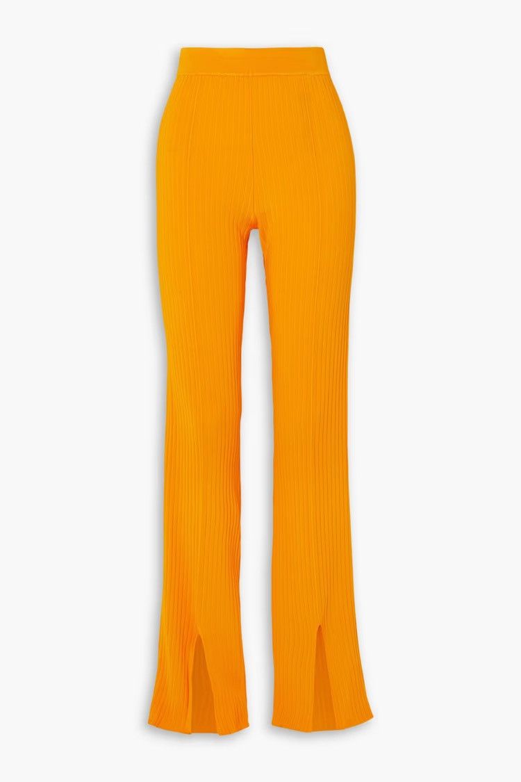 Nanushka NANUSHKA Lette ribbed-knit flared pants size XS MSRP $495 Size 24" / US 00 / IT 34 - 4 Thumbnail