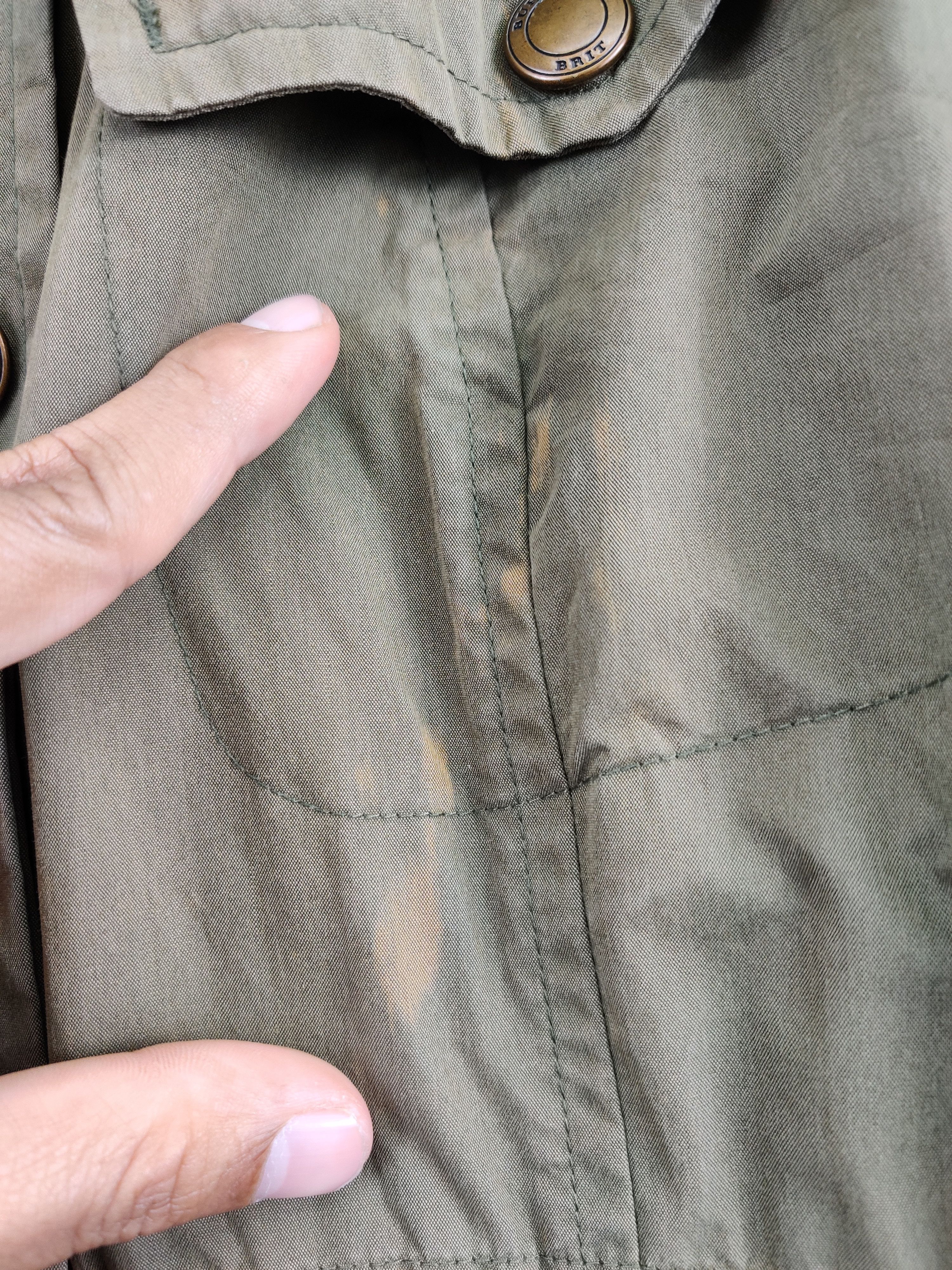 Burberry Rare 🔥 Vintage Burberry Brit Military Jacket Olive Green Size US M / EU 48-50 / 2 - 19 Thumbnail