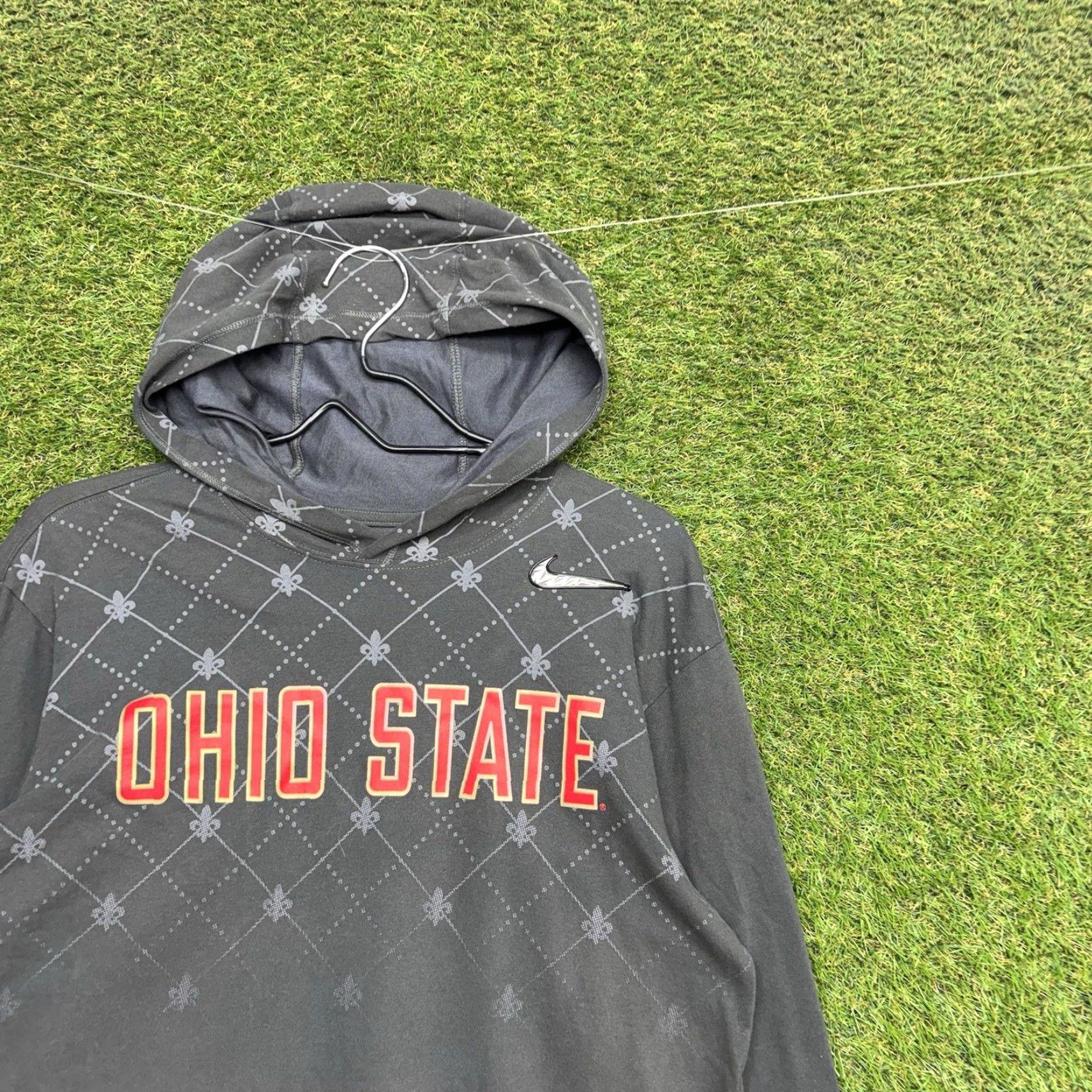 Nike Nike Shirt Mens Dri-FIT Hoodie Long Sleeve Football Gray MD Size US M / EU 48-50 / 2 - 2 Thumbnail