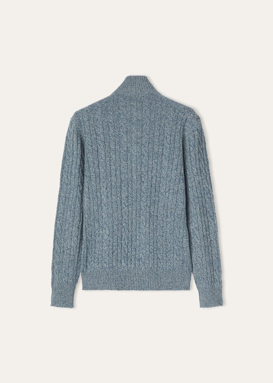 Loro Piana o1w1db10725 FAD7358 Treccia Sweater in Blue Size US M / EU 48-50 / 2 - 5 Thumbnail