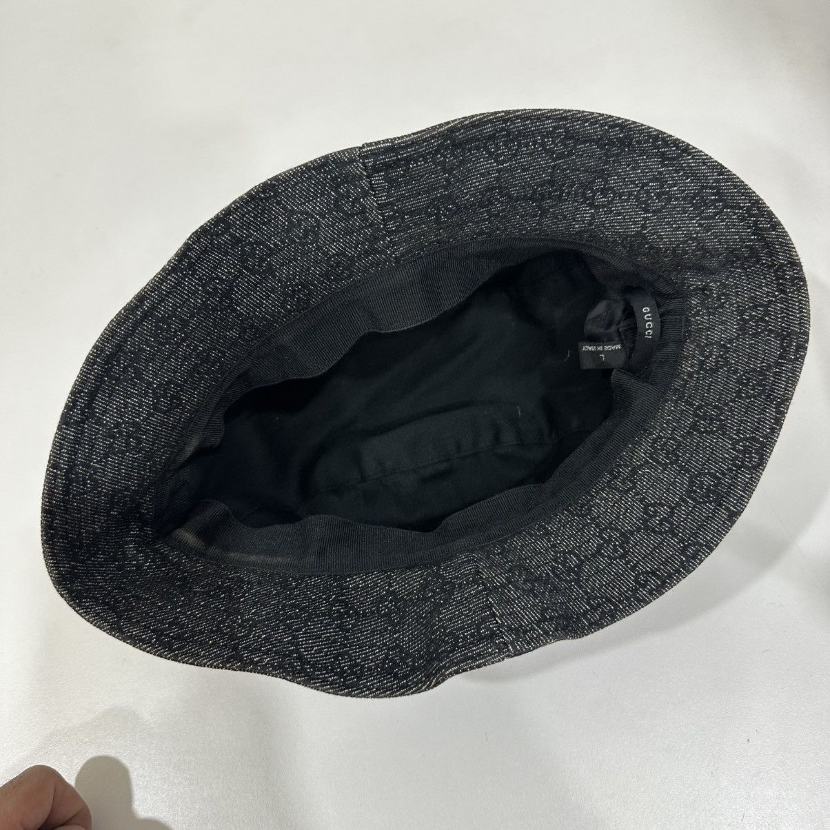 Gucci ‼️YES‼️ GUCCI GG BLACK MONOGRAM BUCKET HAT L SIZE Size ONE SIZE - 7 Thumbnail