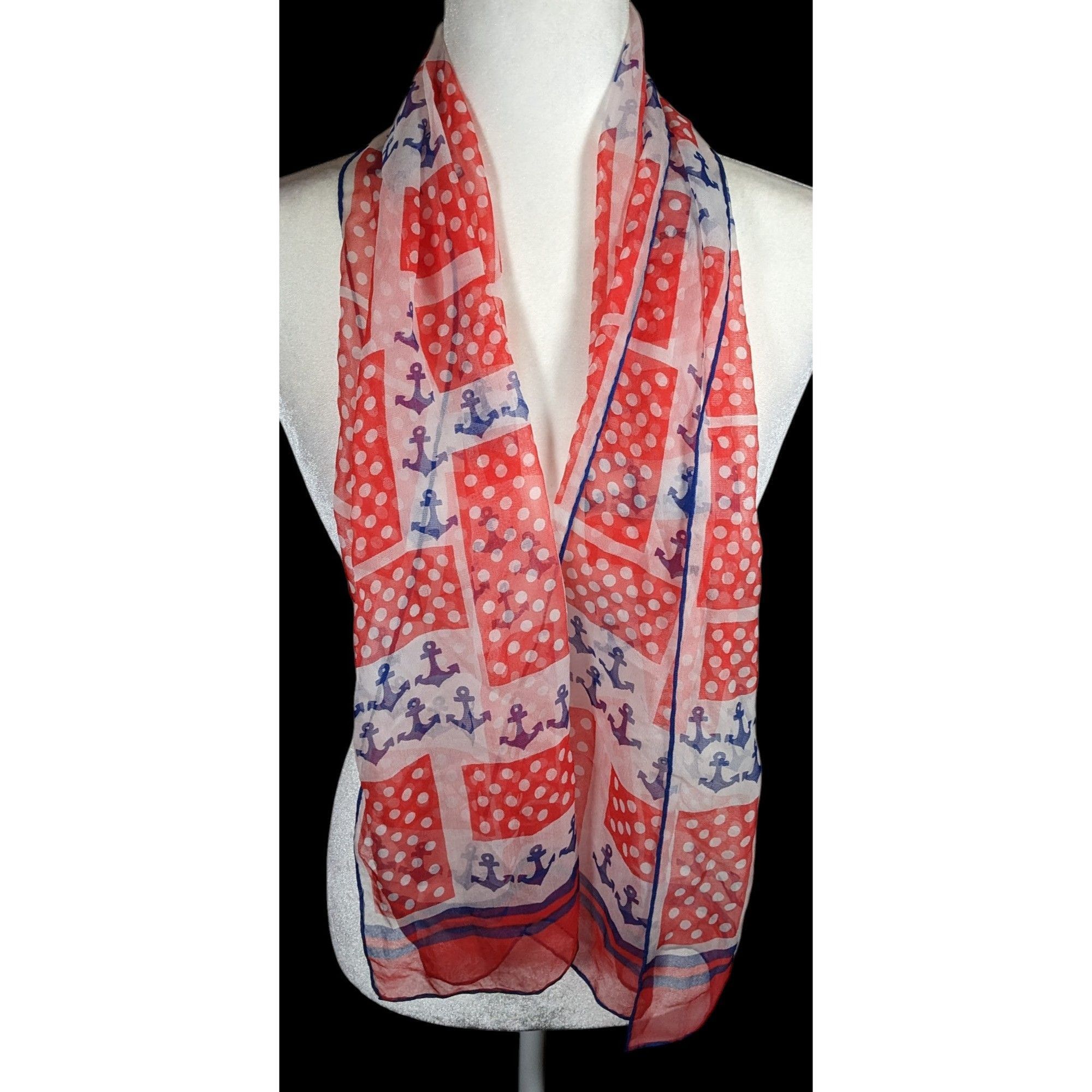 Other Vintage Japanese Nautical Themed Hand Rolled Lightweight Sca Size ONE SIZE - 3 Thumbnail