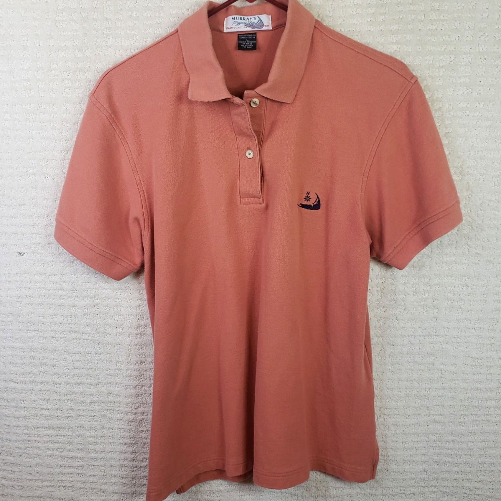 Tommy Bahama Tommy Bahama Polo Shirt Orange Men’s Short Sleeve Collared Golf Knit Cotton Spandex Embroidered Size L Regular Size L / US 10 / IT 46 - 2 Thumbnail