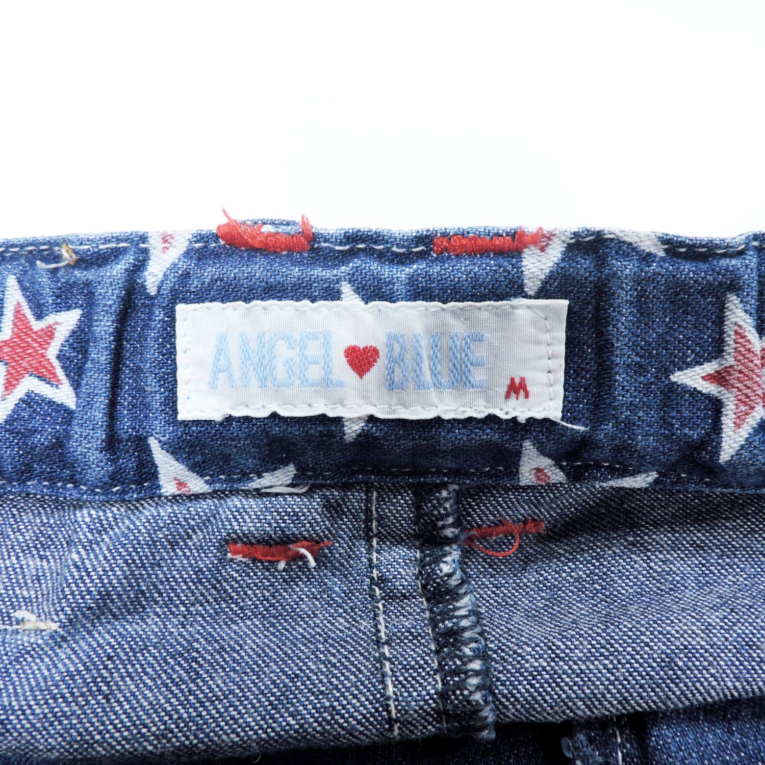 Angel Blue ANGEL BLUE STARS ‘LET’S SHOWER TIME’ DENIM MINI SKIRTS Size 27" / US 4 / IT 40 - 3 Thumbnail