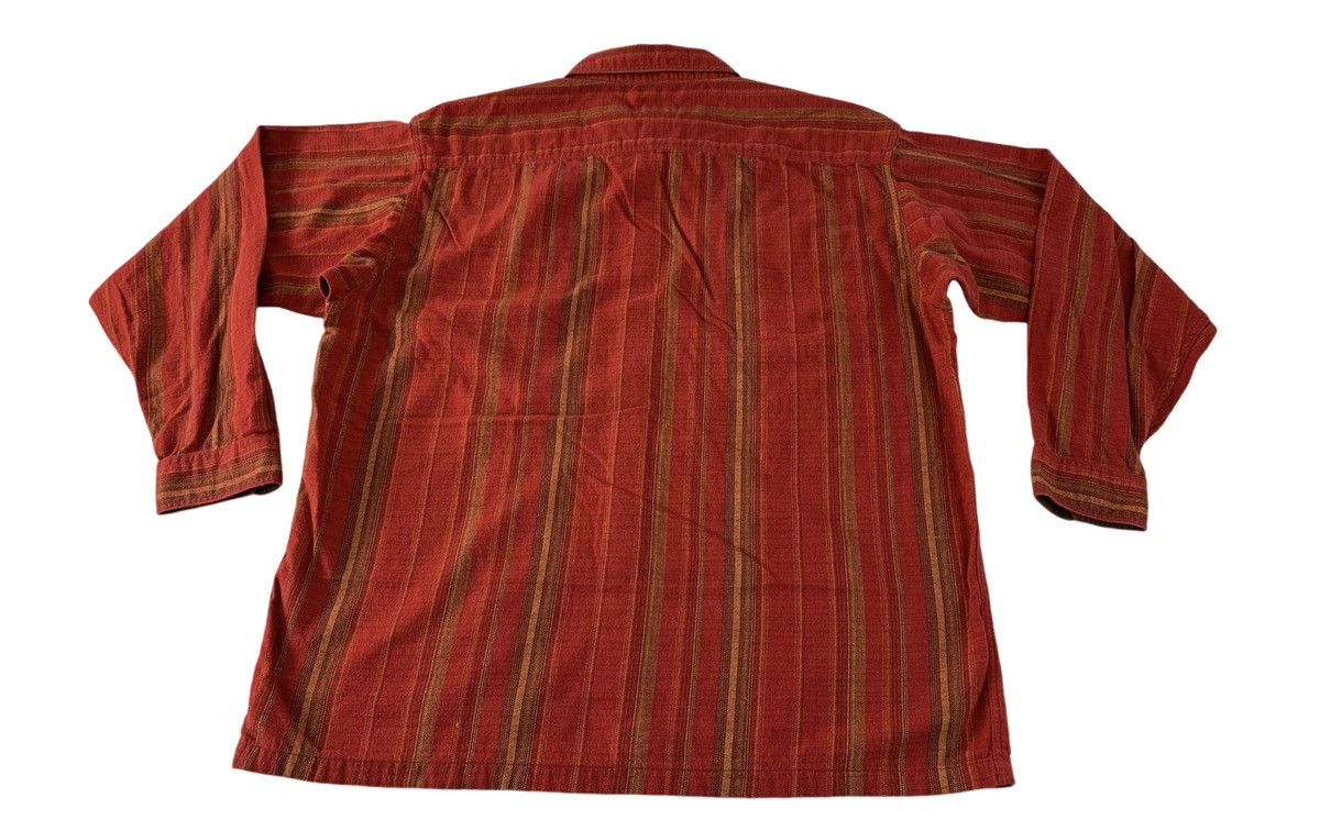 Patagonia Patagonia Red Stripe Cotton Stonewash Flannel Double Pockets Size US XL / EU 56 / 4 - 2 Thumbnail