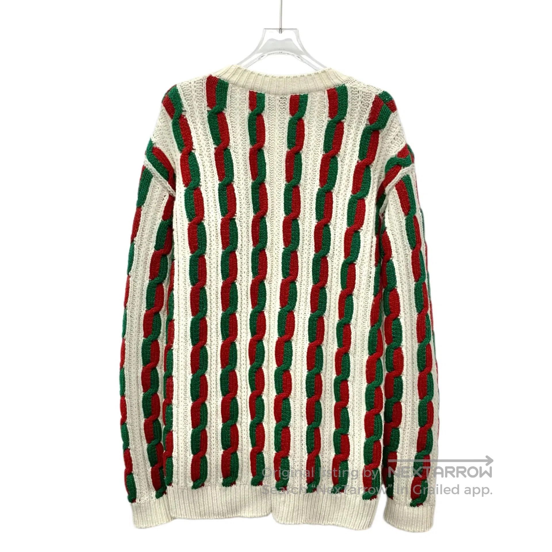 Gucci Guicci Color Blocked Twisted Knit Wool V-neck Single-breas Size S / US 4 / IT 40 - 2 Thumbnail