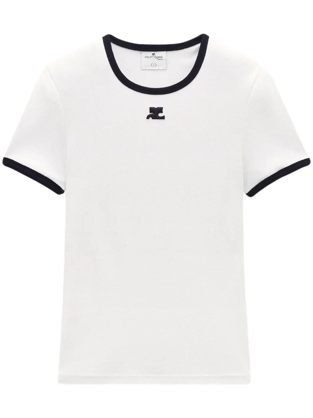 Courreges "SIGNATURE CONTRAST" T-SHIRT Size S / US 4 / IT 40 - 1 Thumbnail