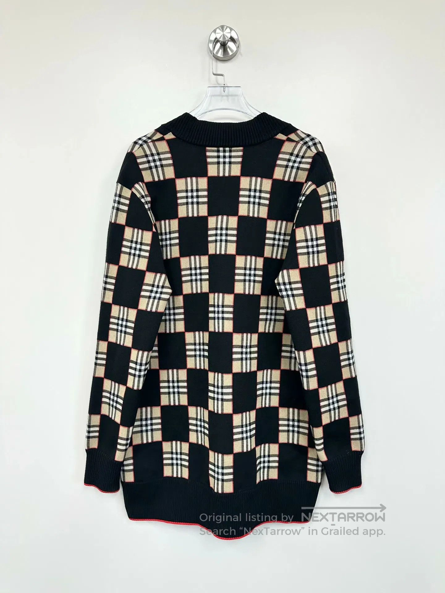 Burberry Burberry Black checkered knitting wool cardigan| Size US M / EU 48-50 / 2 - 2 Thumbnail