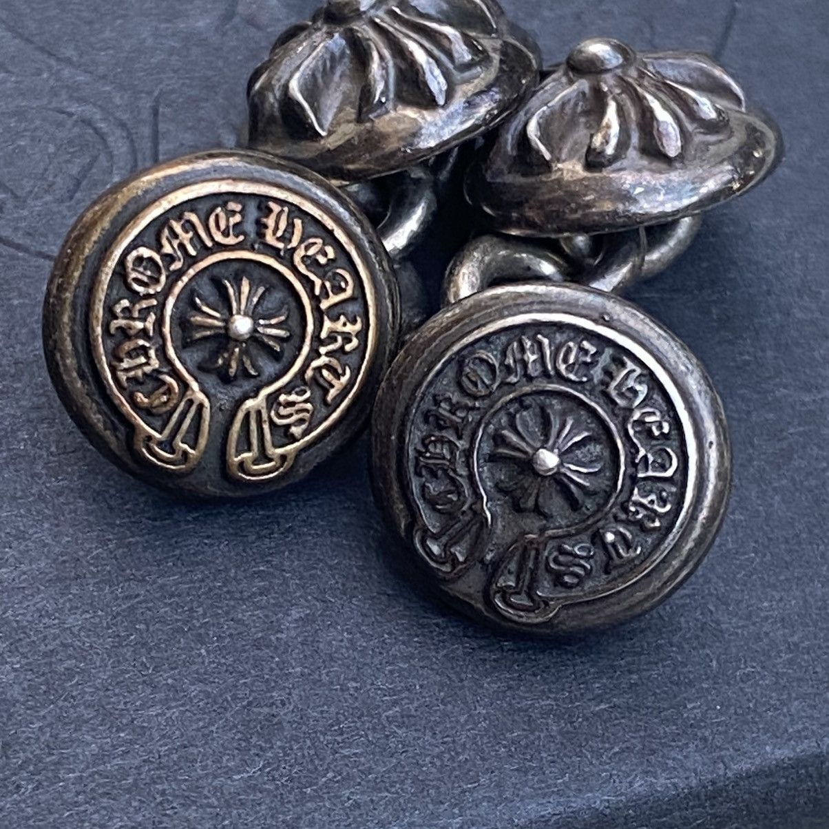 Chrome Hearts Chrome Hearts Cross Ball Horse Shoe Logo Cufflinks Size ONE SIZE - 6 Thumbnail