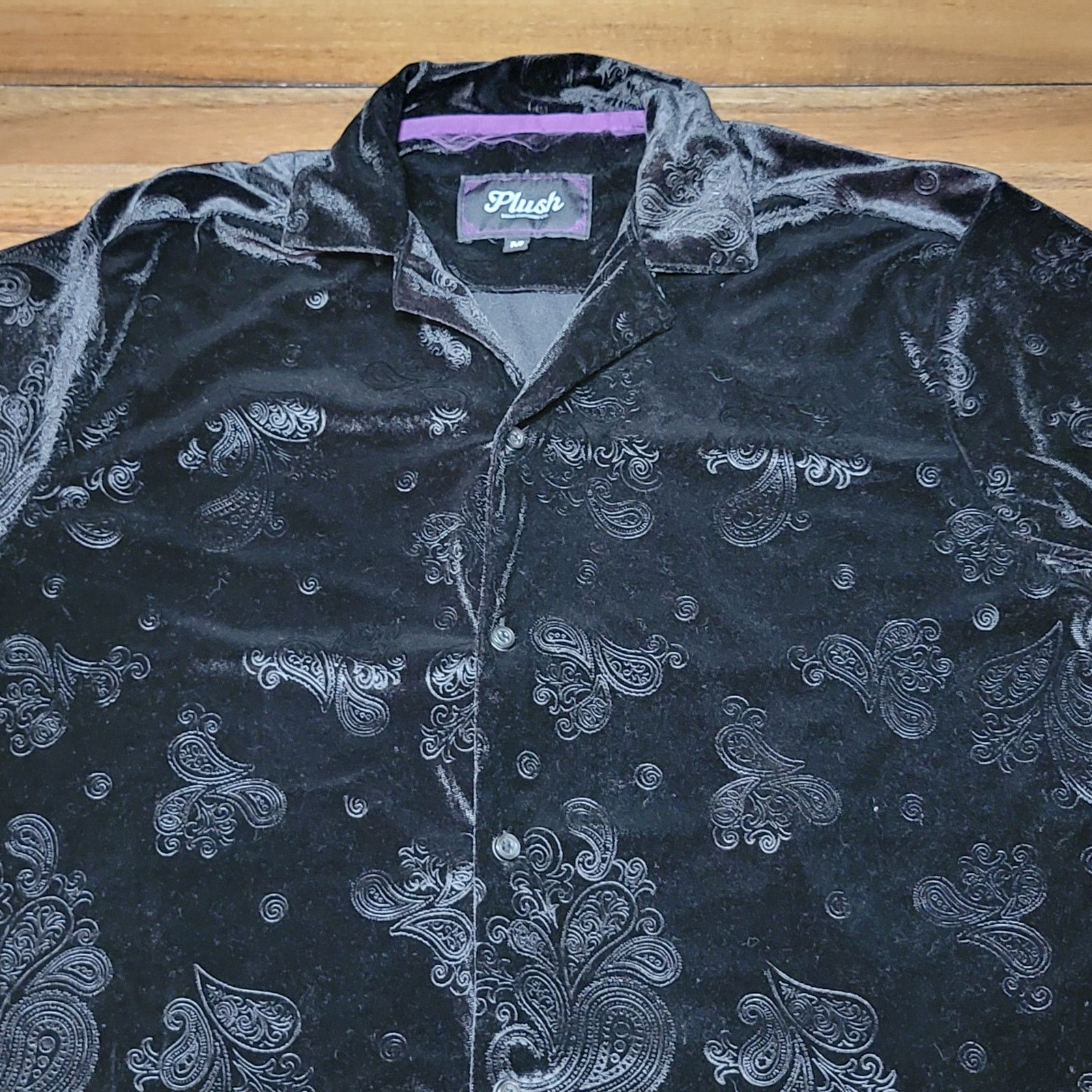 Other Plush Drill Co. Velvet Button Up w/ Paisley Design - Medium Size US M / EU 48-50 / 2 - 2 Thumbnail