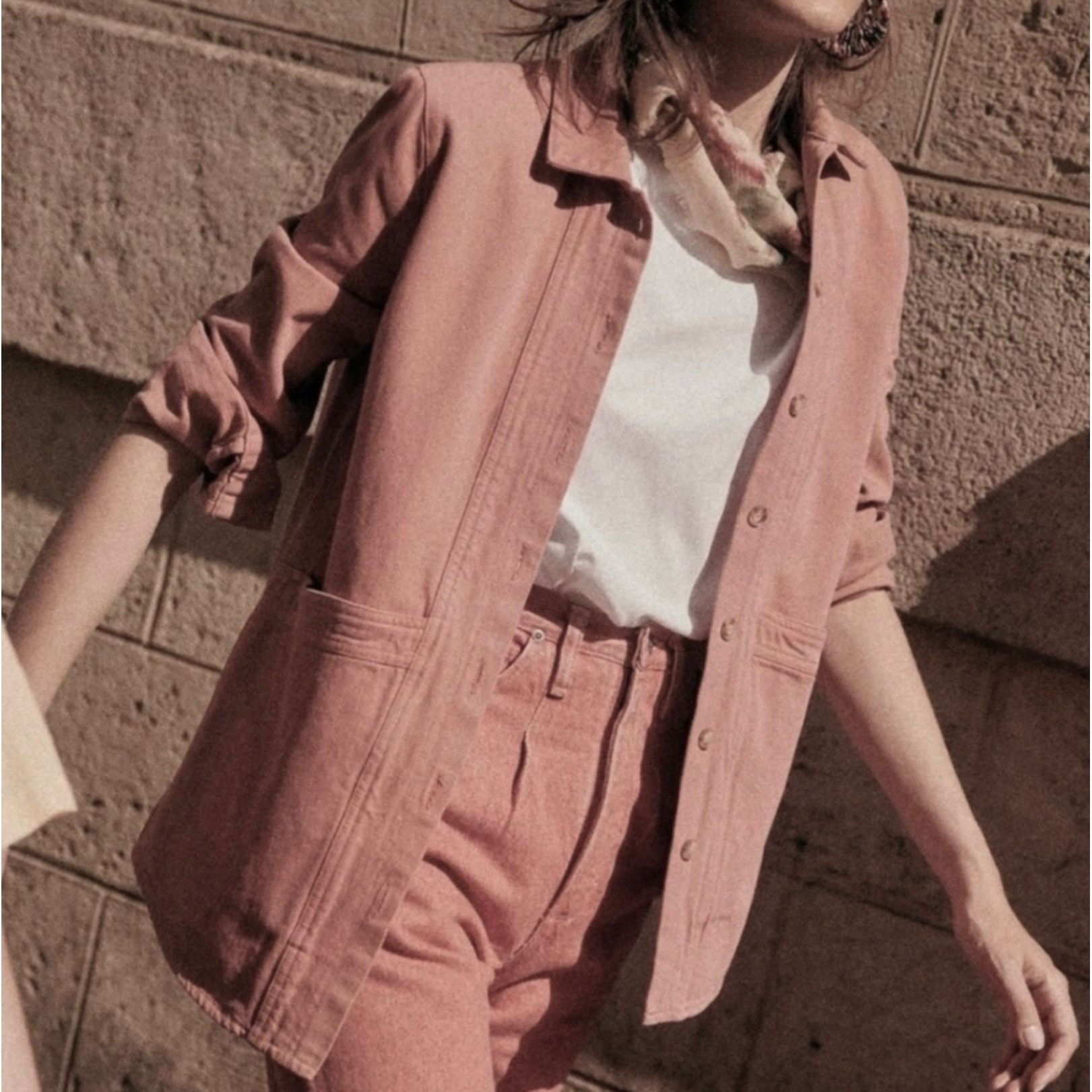 Sezane Sezane Will Jacket pink cotton Size xs bust 36 Size XS / US 0-2 / IT 36-38 - 1 Thumbnail