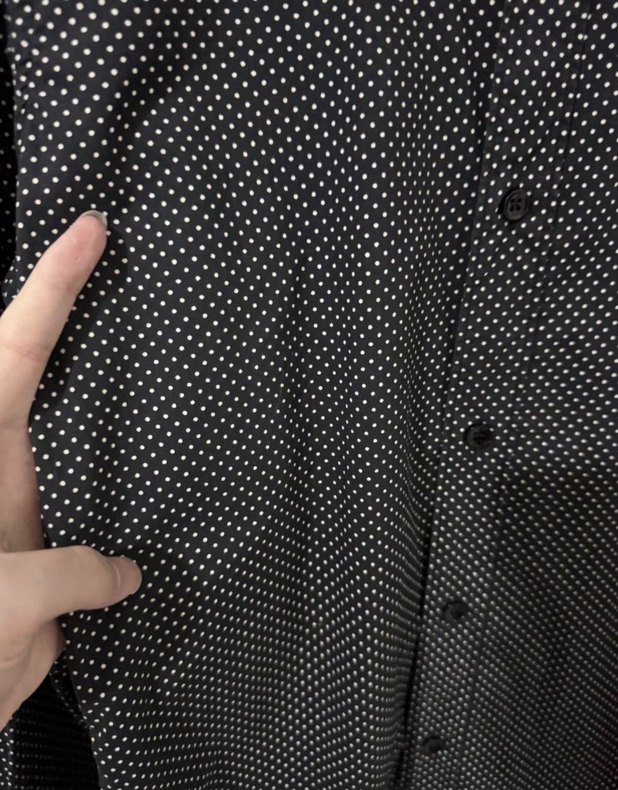 Saint Laurent Paris Saint Laurent 15SS Starry Sky All-Over Small Polka Dot Shirt Size US S / EU 44-46 / 1 - 3 Thumbnail