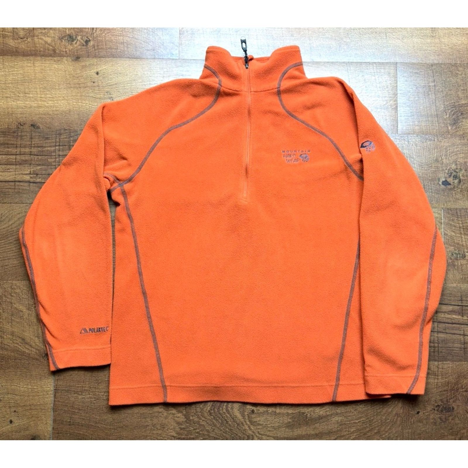 Mountain Hardwear Mountain Hardwear Men L Orange Fleece 1/4 Zip Pullover Polartec Lightweight Shirt Adult Large Orange Logo Pattern 90s Hunting Outdoor Travel Mens Size US L / EU 52-54 / 3 - 2 Thumbnail