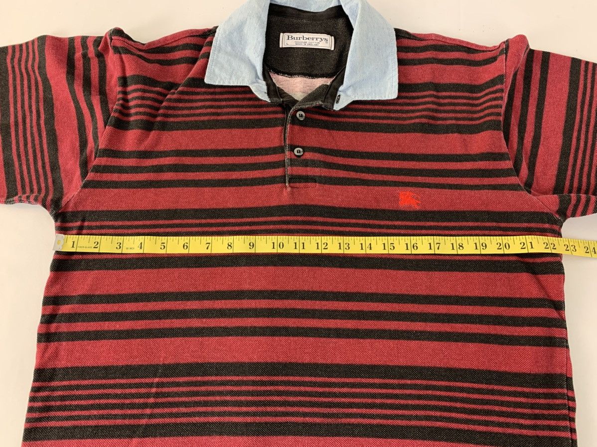 Burberry 90s Burberrys London Red Striped Polo Tee T-shirt Size US XL / EU 56 / 4 - 8 Thumbnail