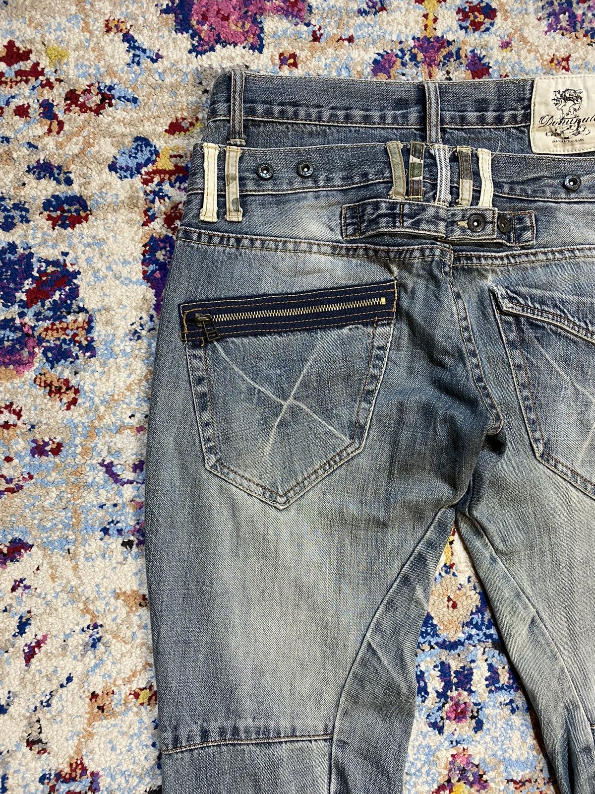 Japanese Brand Dominate Handcrafted Double Waisted Twisted Leg Jeans W30 Size US 30 / EU 46 - 3 Thumbnail