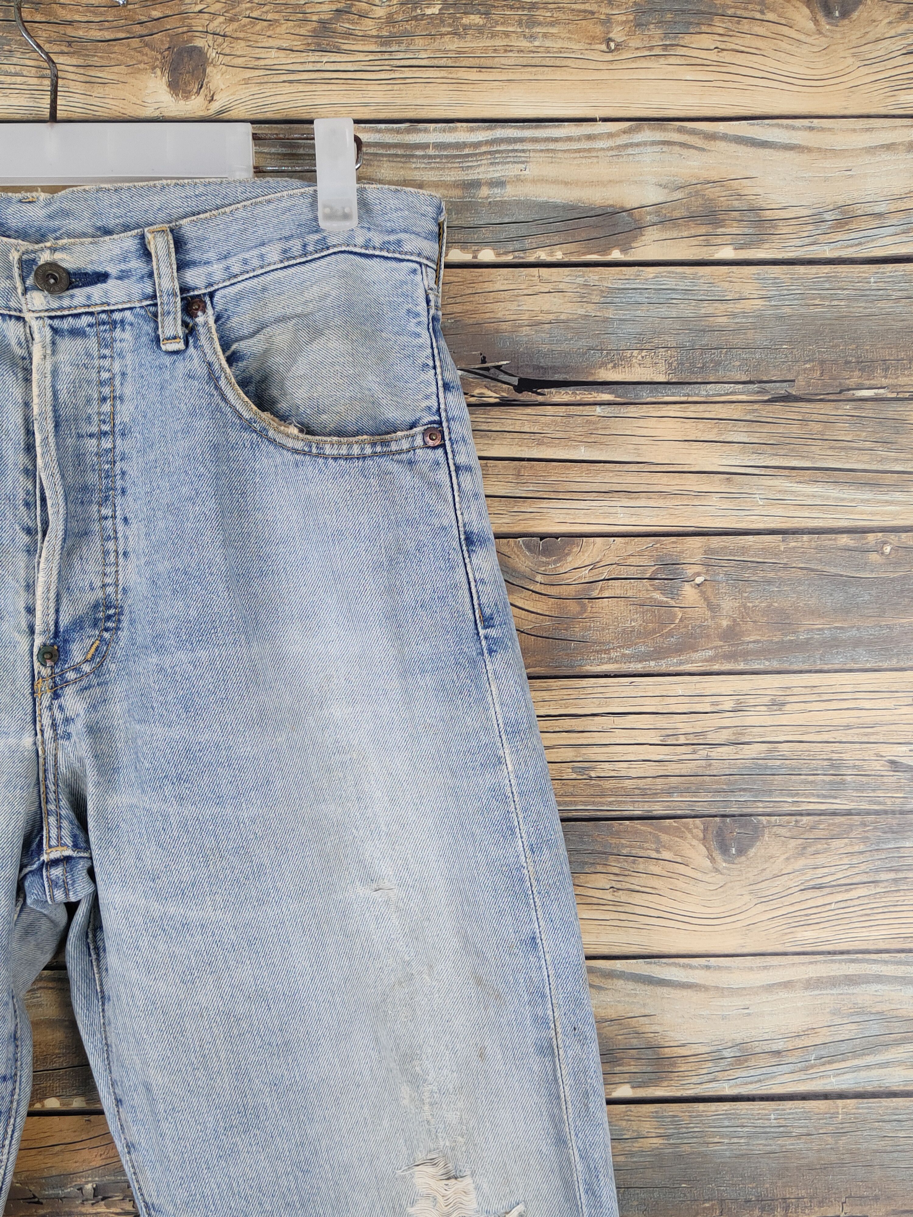 Levi's Levi's vintage selvedge faded Distressed Ripped denim #W1490 Size US 32 / EU 48 - 5 Thumbnail