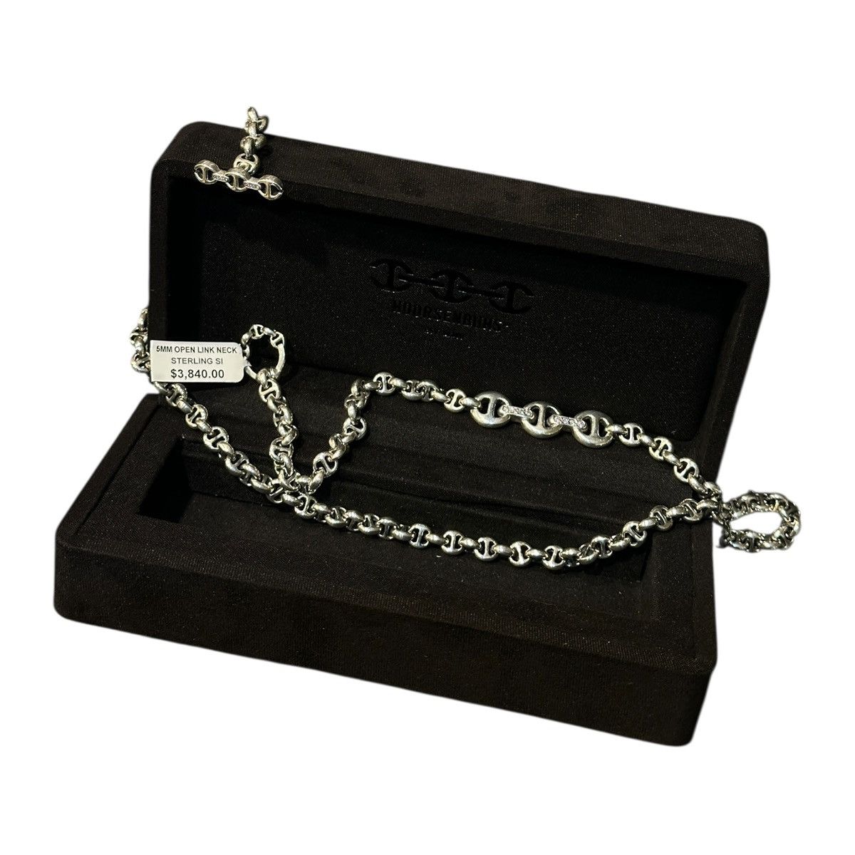 Hoorsenbuhs 24” 5mm Sterling Silver Open Link Necklace with Diamonds Size ONE SIZE - 3 Thumbnail