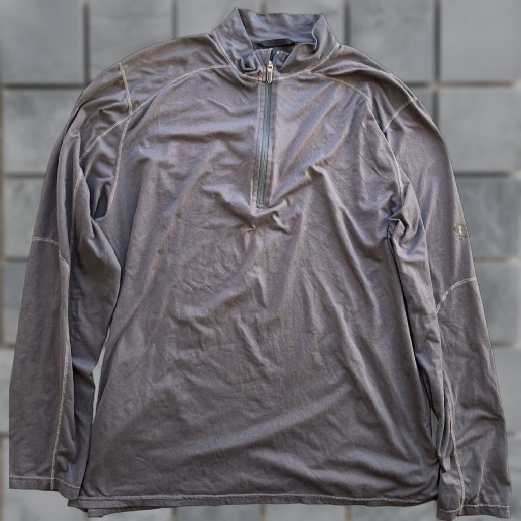 Mountain Hardwear VINTAGE Mountain Hardwear Shirt Pullover Black LS XL Outdoor Hike Light Breathable Easy Care Logo 80s 90s USA Mens Size US XL / EU 56 / 4 - 1 Thumbnail