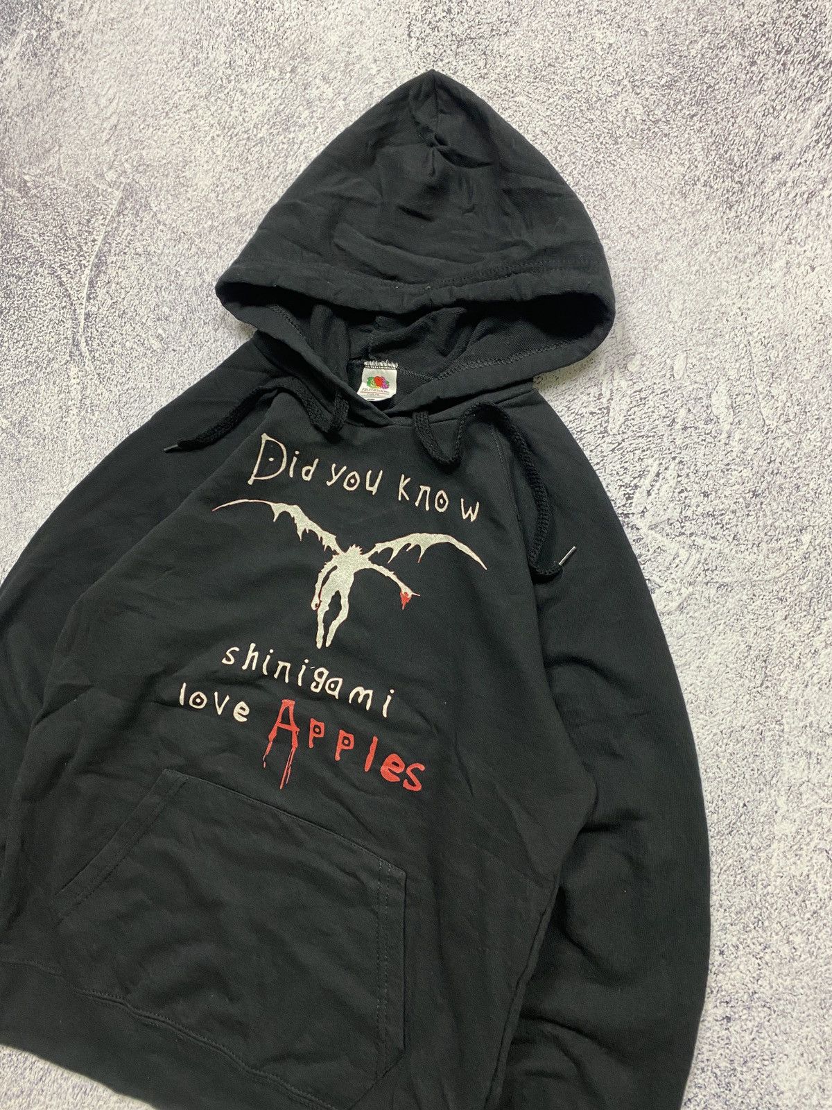Anime × Japanese Brand Death Note Anime «Did You Know Shinigami Love Apples” Hoodie Size US S / EU 44-46 / 1 - 2 Thumbnail