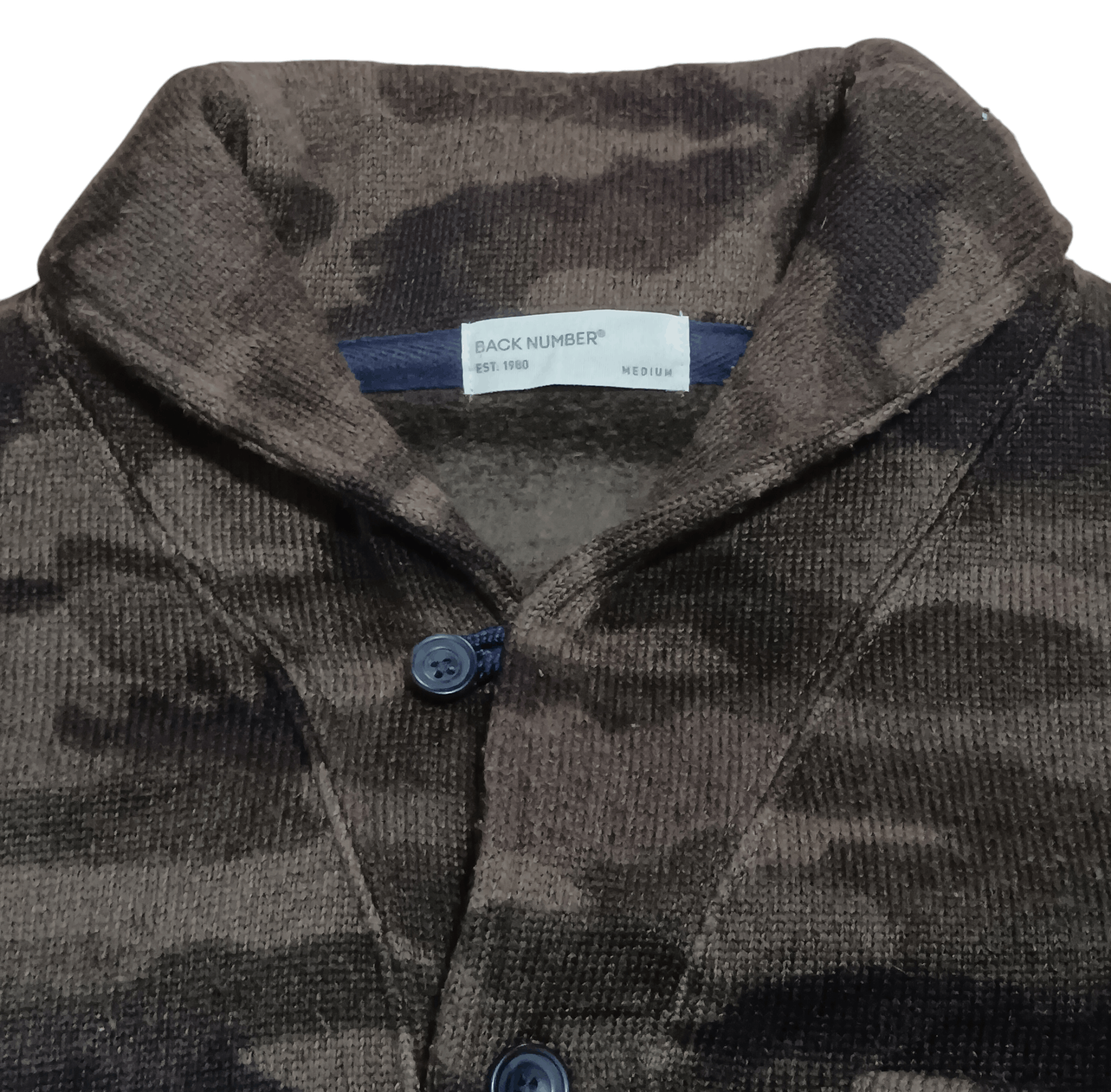 Japanese Brand BACK NUMBER CAMO FLEECE BUTTON UP JACKET Size US M / EU 48-50 / 2 - 2 Thumbnail