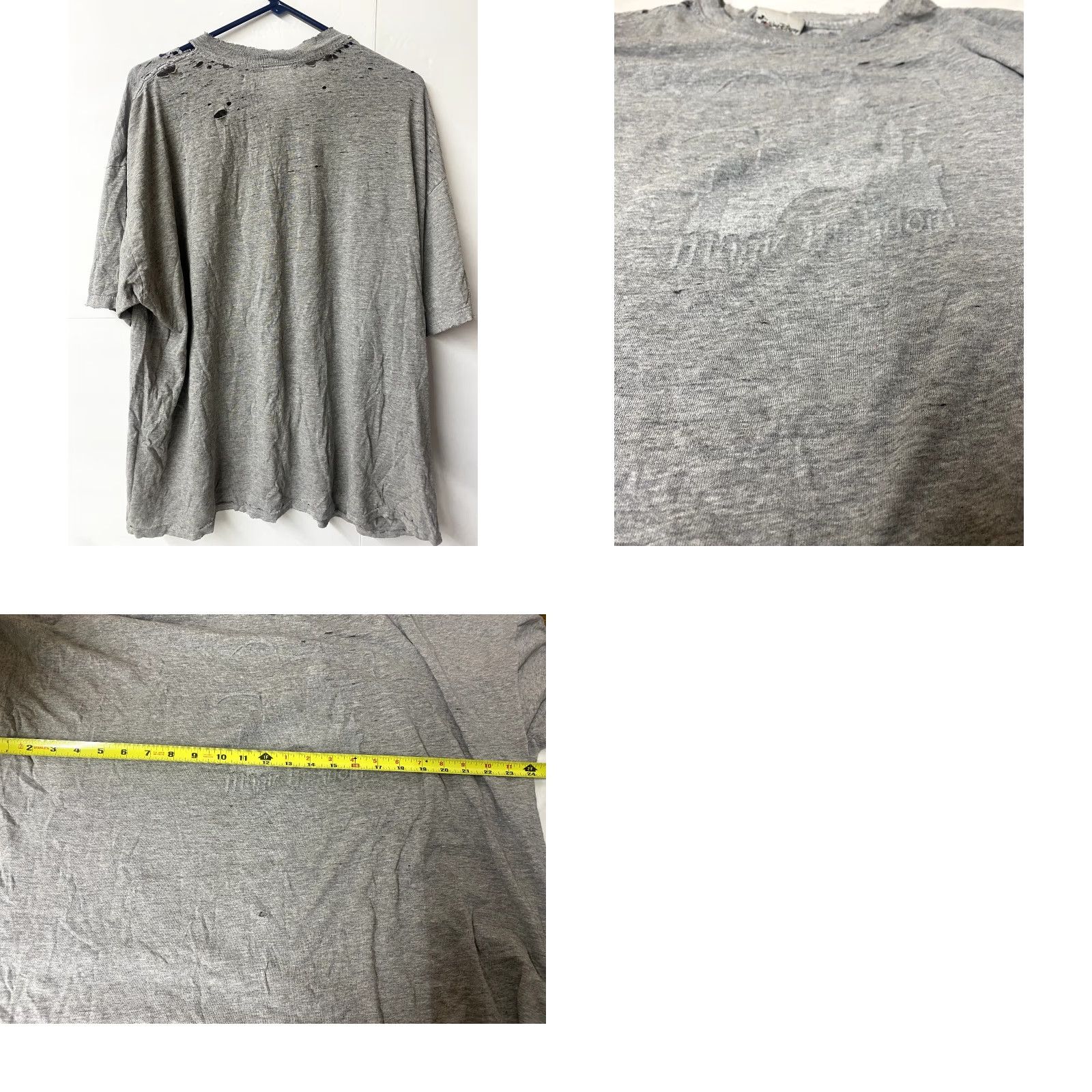Disney VINTAGE 90s Walt Disney Mickey Mouse T Shirt Men 2XL Gray Grunge Distressed B5 Size US XXL / EU 58 / 5 - 8 Thumbnail