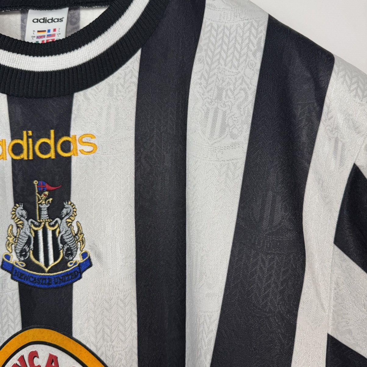 Adidas Newcastle United 1997 1998 Home Football Shirt Soccer Jersey Size US L / EU 52-54 / 3 - 11 Thumbnail