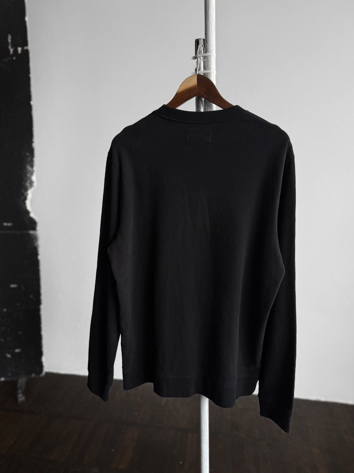 Allsaints AllSaints Mens Black Crew Neck Sweatshirt Small Logo Jumper Size US L / EU 52-54 / 3 - 3 Thumbnail