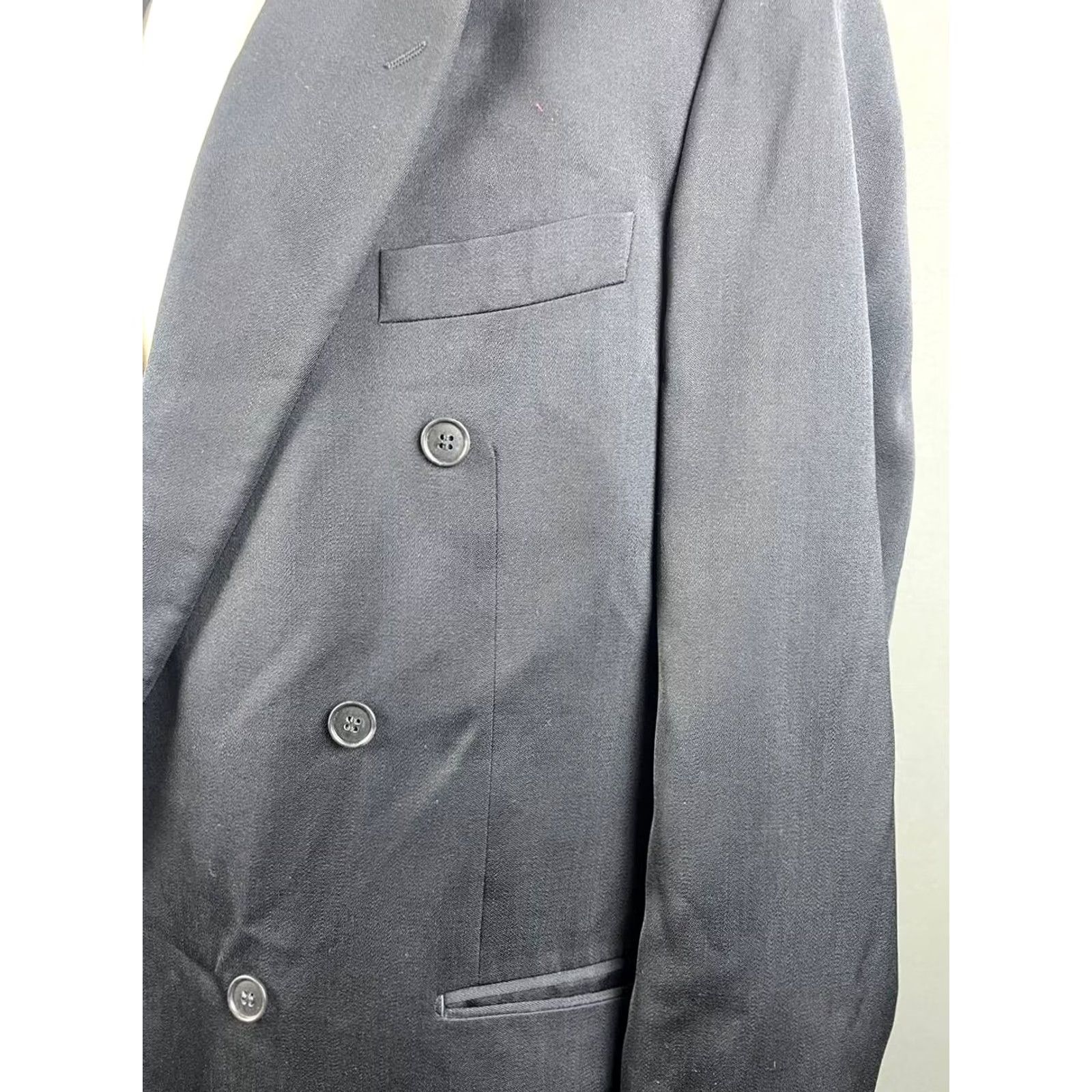 Yves Saint Laurent Yves Saint Laurent Blazer Jacket Mens Black Button Front Solid Mid-Length Regular Fit Knit Lightweight Breathable Casual Formal Vintage No Size US M / EU 48-50 / 2 - 7 Thumbnail