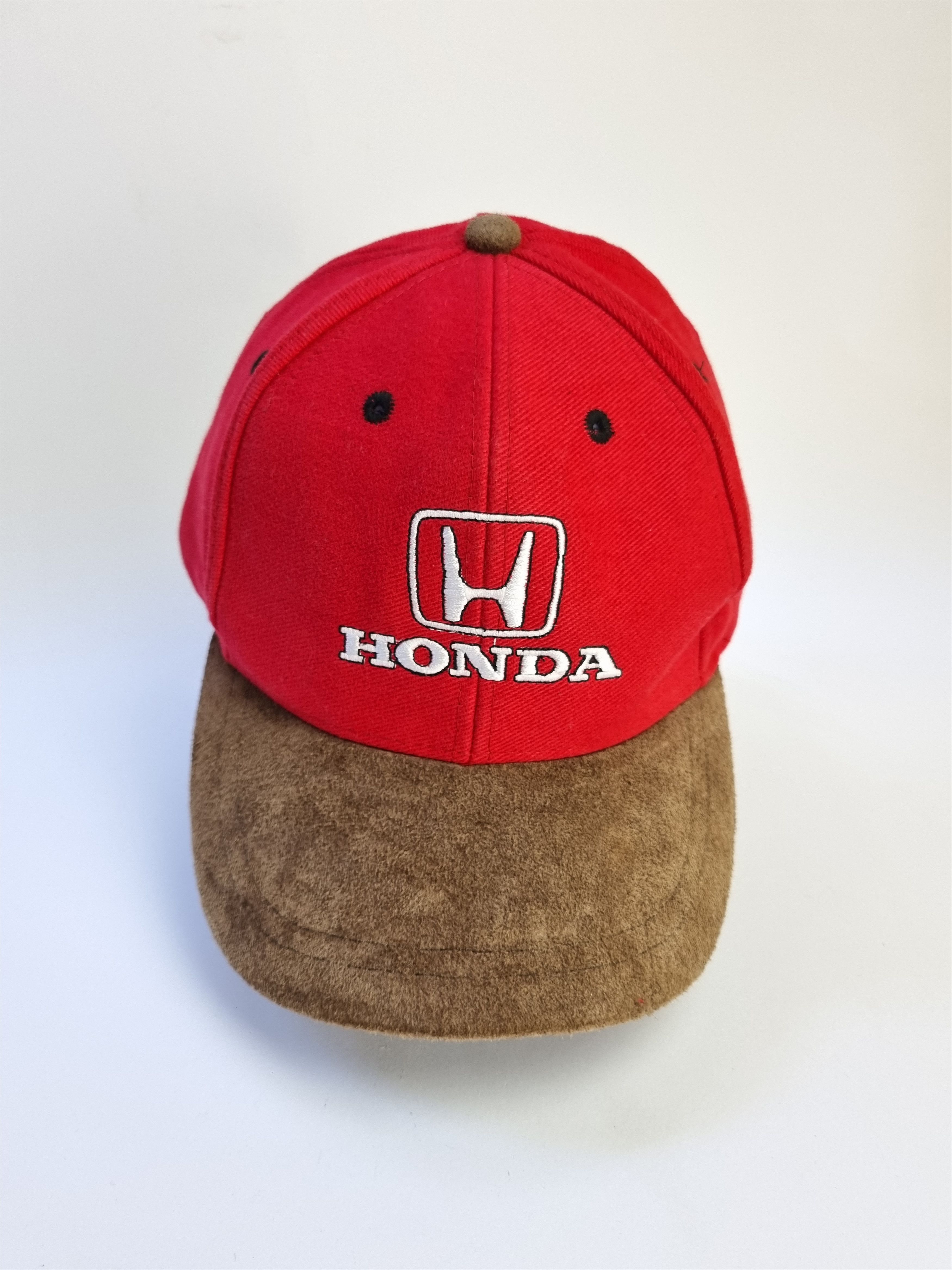 Honda 90s Vintage Honda Suede Peak Contrast Design Cap Size ONE SIZE - 1 Thumbnail