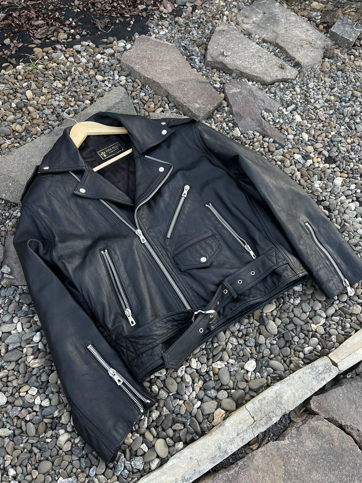 Designer Perfecto black leather jacket Size US L / EU 52-54 / 3 - 3 Thumbnail