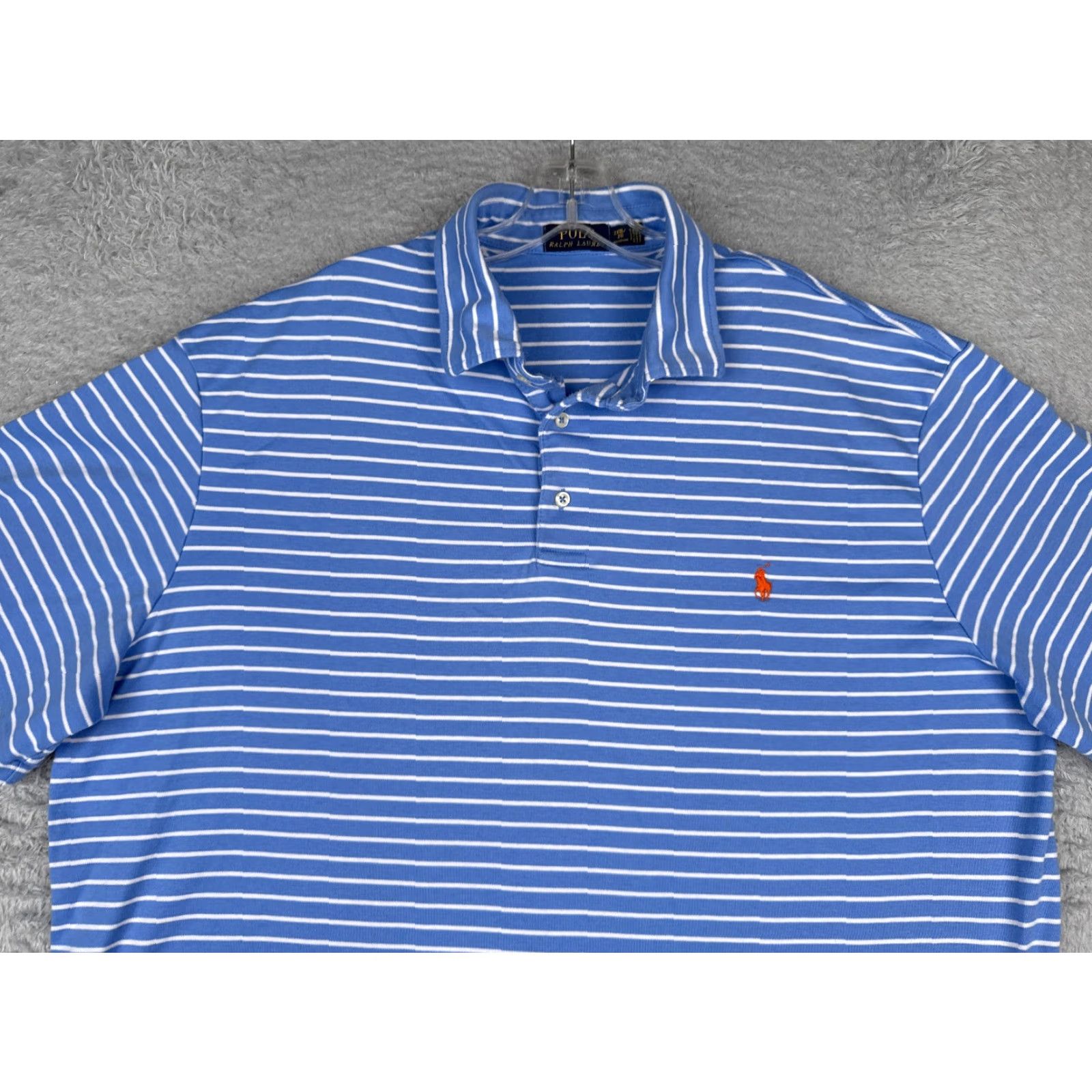 Ralph Lauren Polo Ralph Lauren Shirt Adult 2XL Blue White Stripe 100% Cotton Pony Size US XXL / EU 58 / 5 - 4 Thumbnail