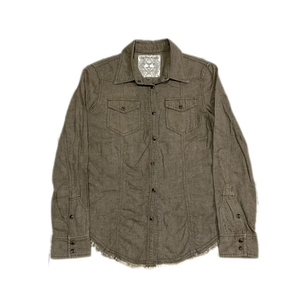 Japanese Brand ♟️ Sick Y2K Natural Vintage G.O.A. Frayed Shirt Size US S / EU 44-46 / 1 - 1 Thumbnail