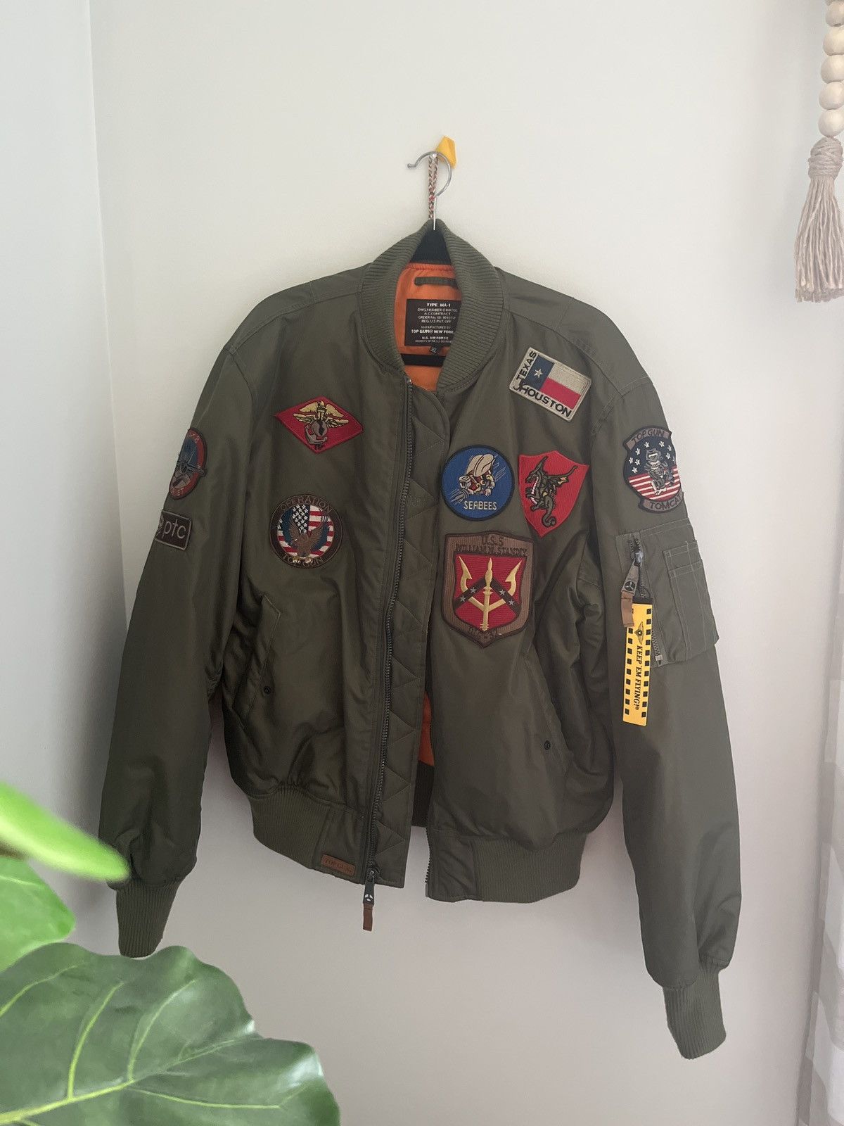 image of Ma 1 x US Air Force Top Gun Type Ma-1 Us Air Force Bomber in Green, Men's (Size XL)