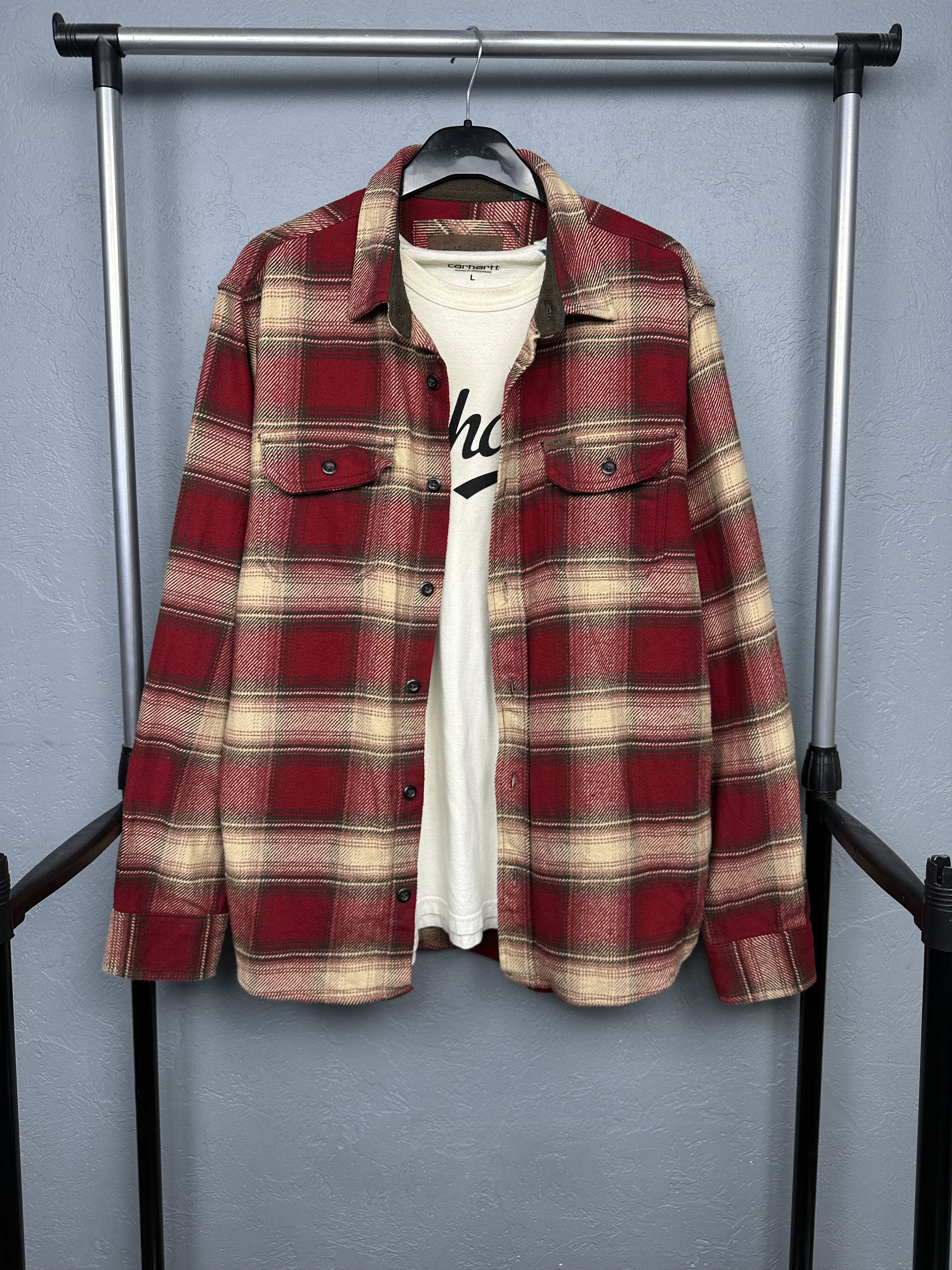 Orvis Orvis Mens Flannel Plaid Shirt Size US L / EU 52-54 / 3 - 1 Thumbnail