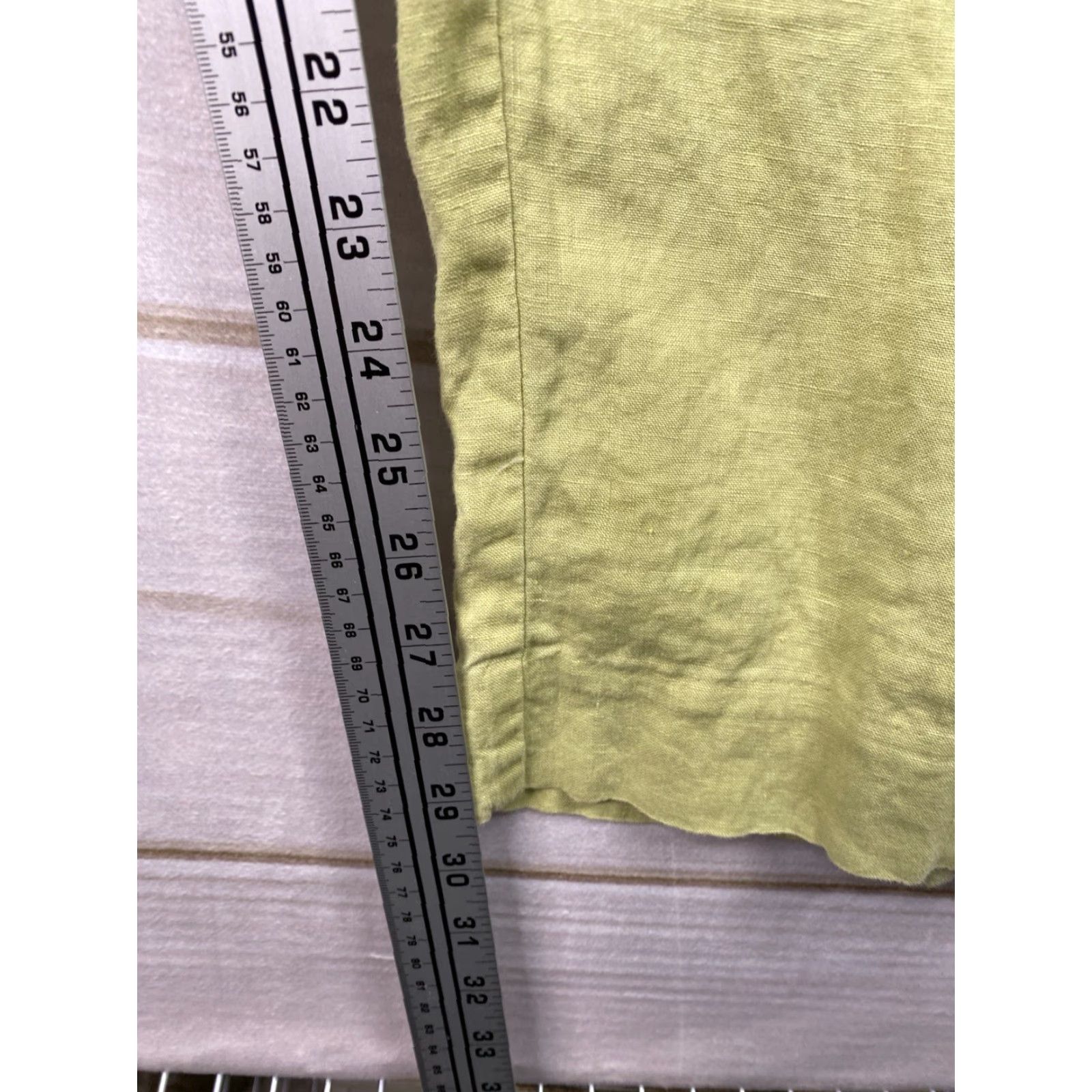 Everlane Everlane Green Linen Wide-Leg Pants Womens 12 Casual Beachy High Rise Pockets Paperbag Vintage? Size 34" / US 12 / IT 48 - 7 Thumbnail